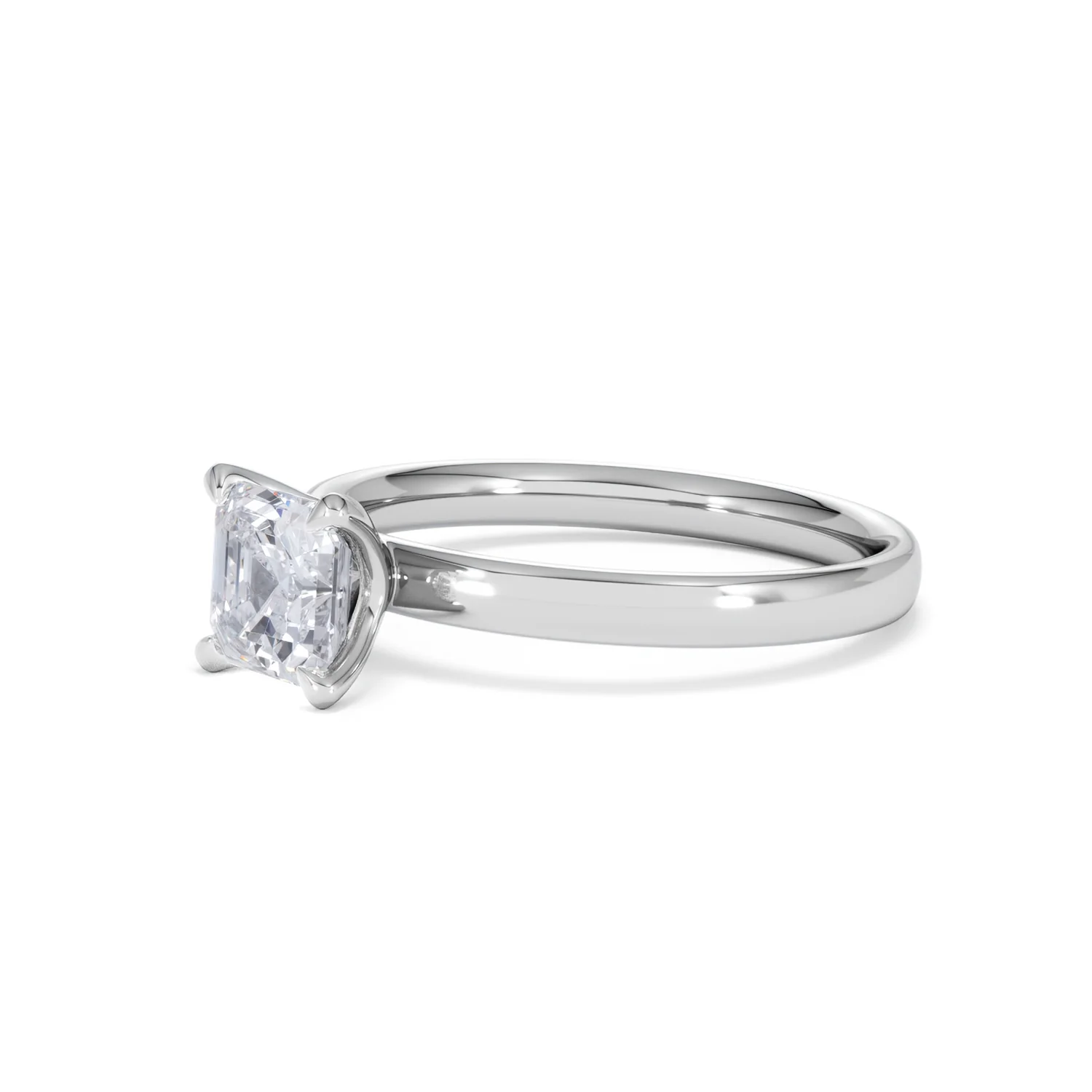 Origin 1.00ct Asscher Cut Lab Diamond Solitaire Engagement Ring in Platinum - Image 77