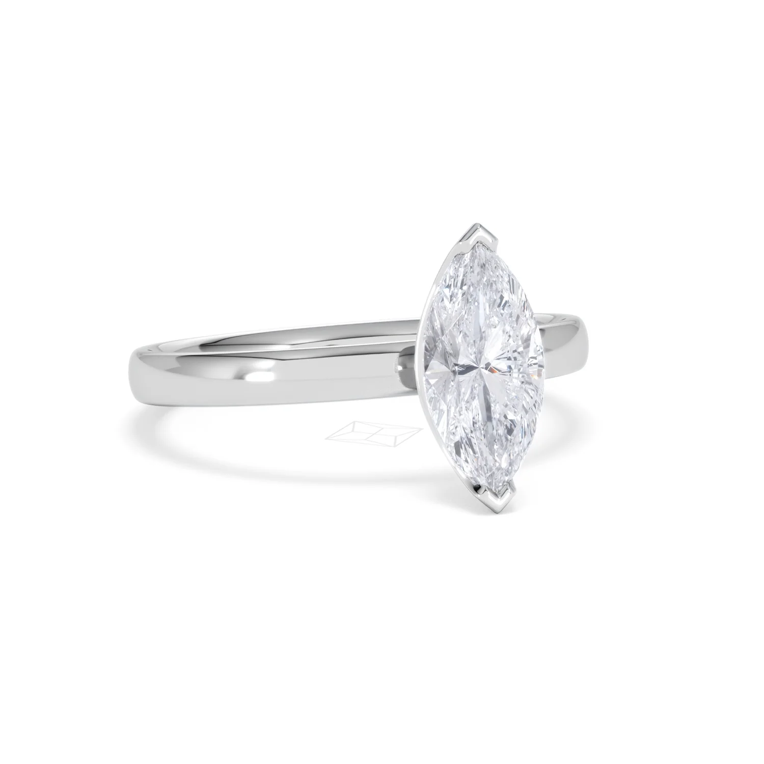 Origin 1.00ct Marquise Cut Lab Diamond Solitaire Engagement Ring in 18K White Gold - Image 13