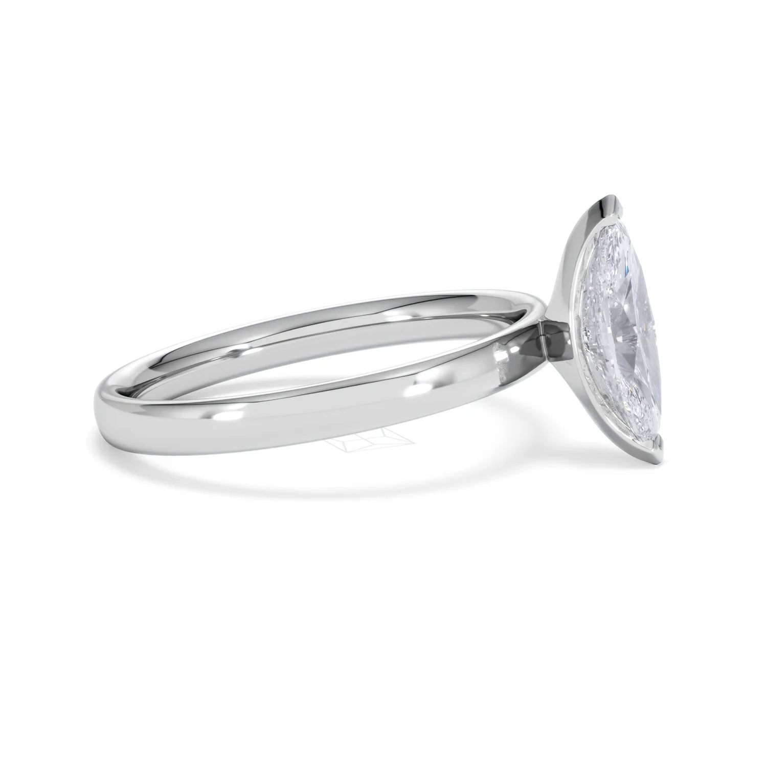 Origin 1.00ct Marquise Cut Lab Diamond Solitaire Engagement Ring in 18K White Gold - Image 24