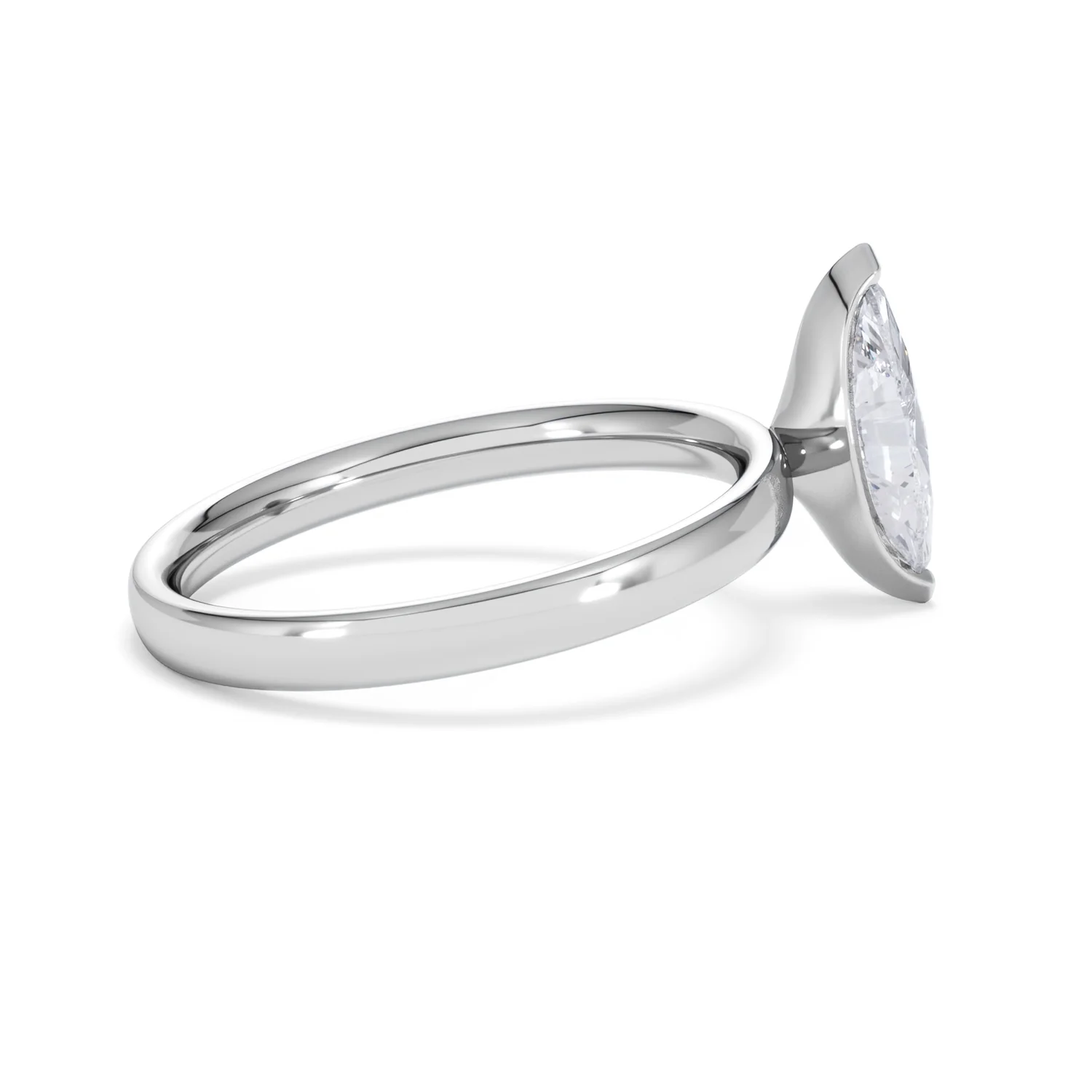 Origin 1.00ct Marquise Cut Lab Diamond Solitaire Engagement Ring in 18K White Gold - Image 31