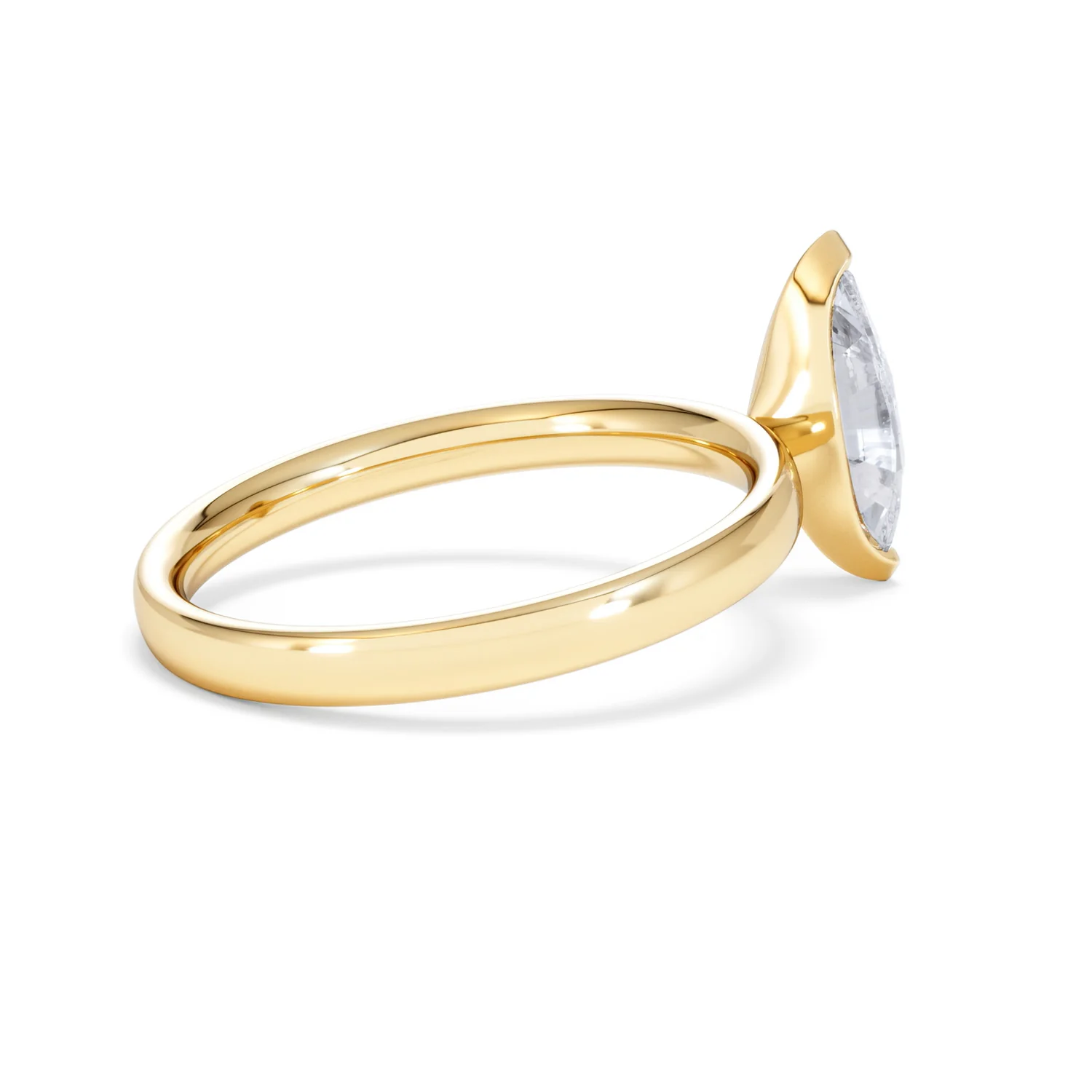 Origin 1.00ct Marquise Cut Lab Diamond Solitaire Engagement Ring in 18K Yellow Gold - Image 34