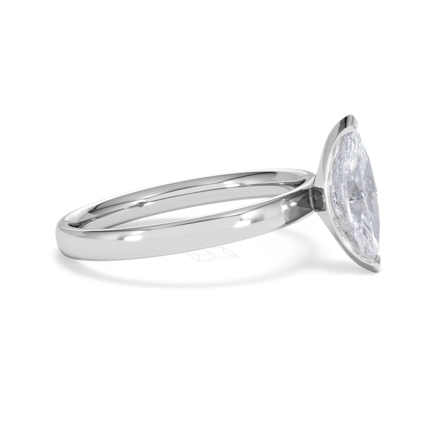 Origin 1.00ct Marquise Cut Lab Diamond Solitaire Engagement Ring in Platinum - Image 23