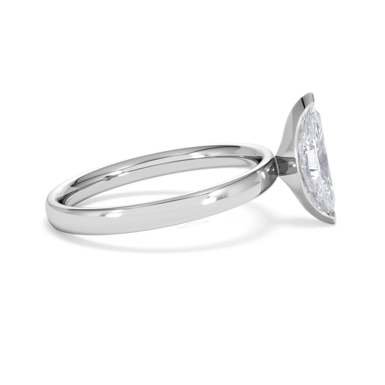 Origin 1.00ct Marquise Cut Lab Diamond Solitaire Engagement Ring in Platinum - Image 27