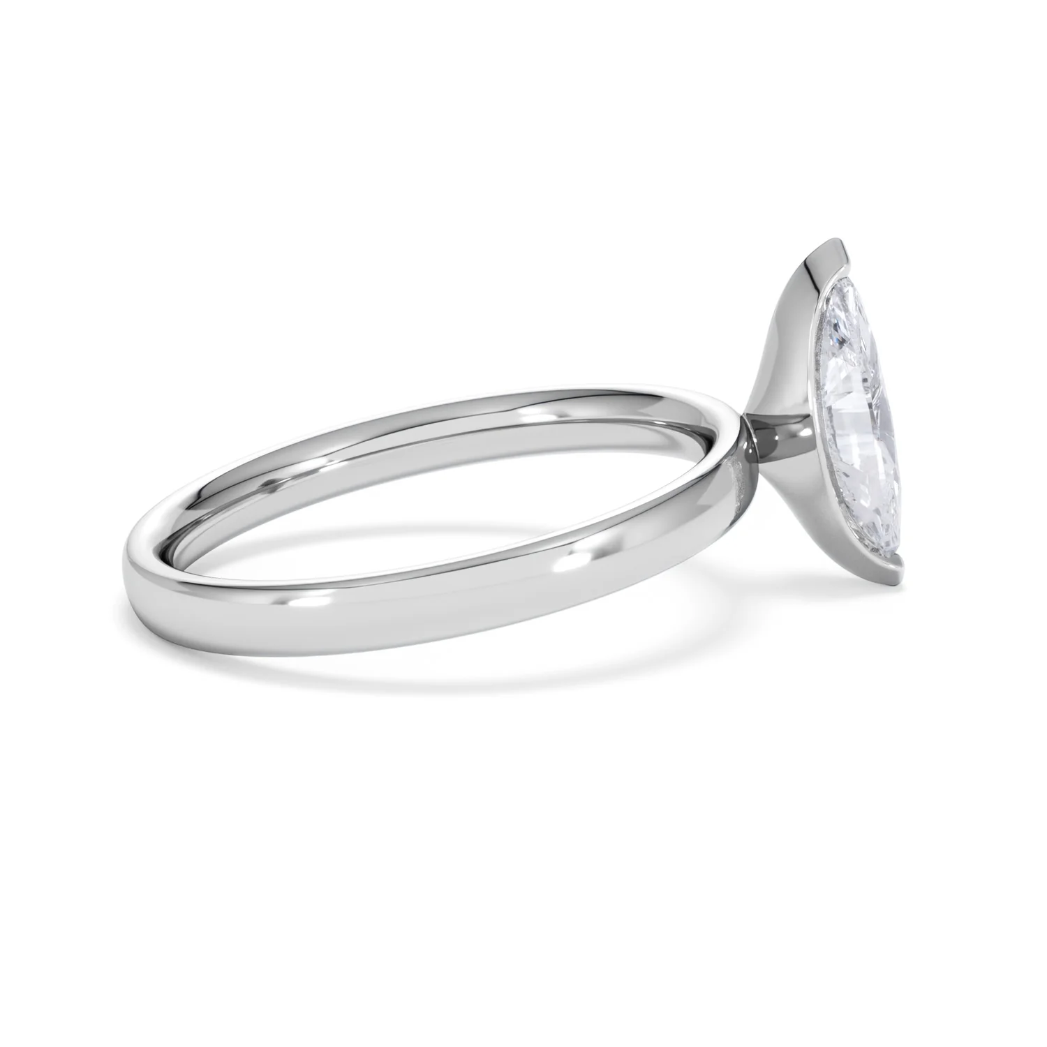 Origin 1.00ct Marquise Cut Lab Diamond Solitaire Engagement Ring in Platinum - Image 30