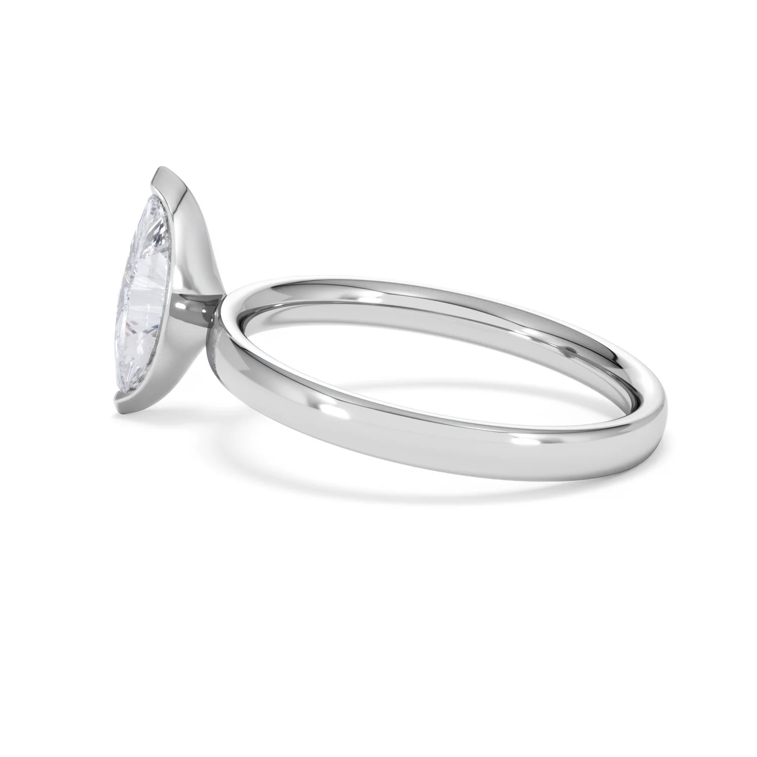 Origin 1.00ct Marquise Cut Lab Diamond Solitaire Engagement Ring in Platinum - Image 64