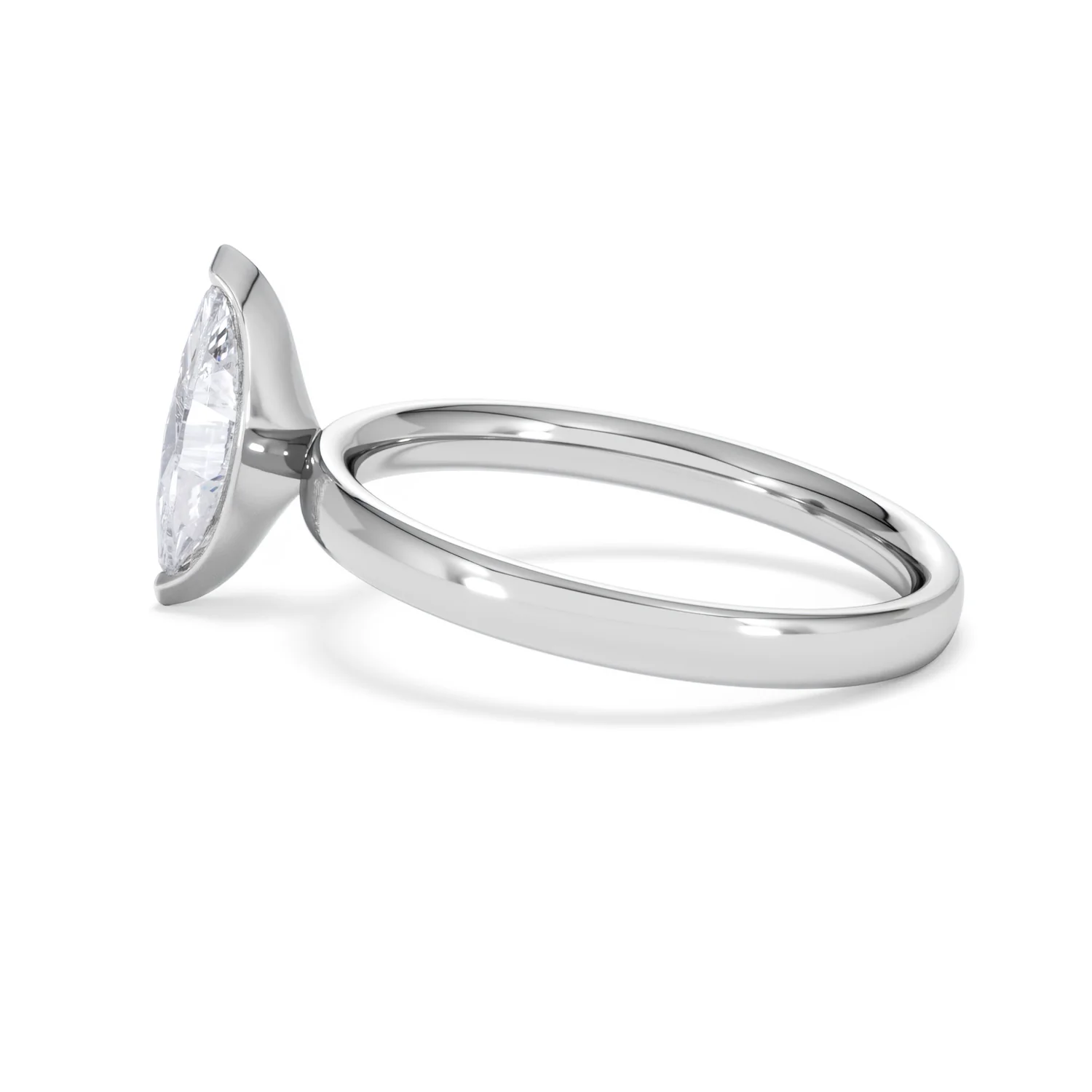 Origin 1.00ct Marquise Cut Lab Diamond Solitaire Engagement Ring in Platinum - Image 65