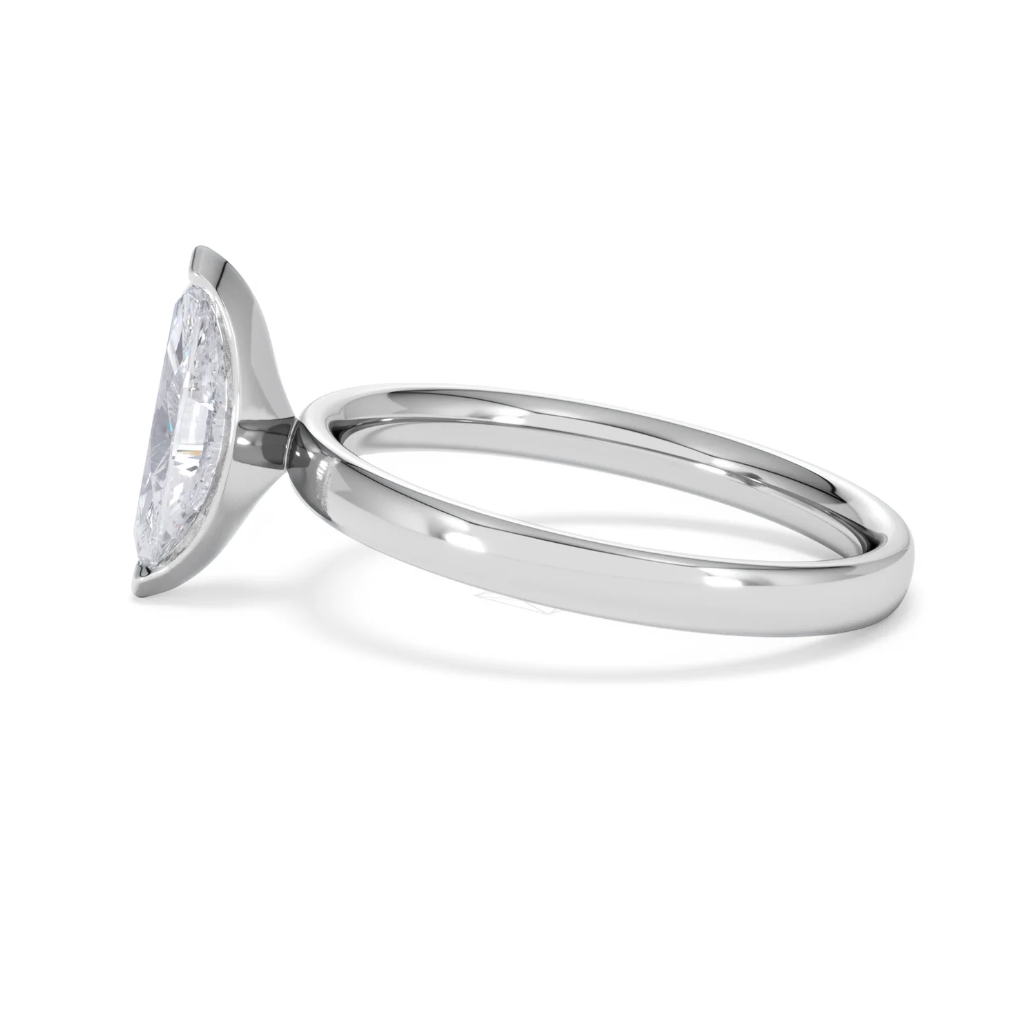 Origin 1.00ct Marquise Cut Lab Diamond Solitaire Engagement Ring in Platinum - Image 68