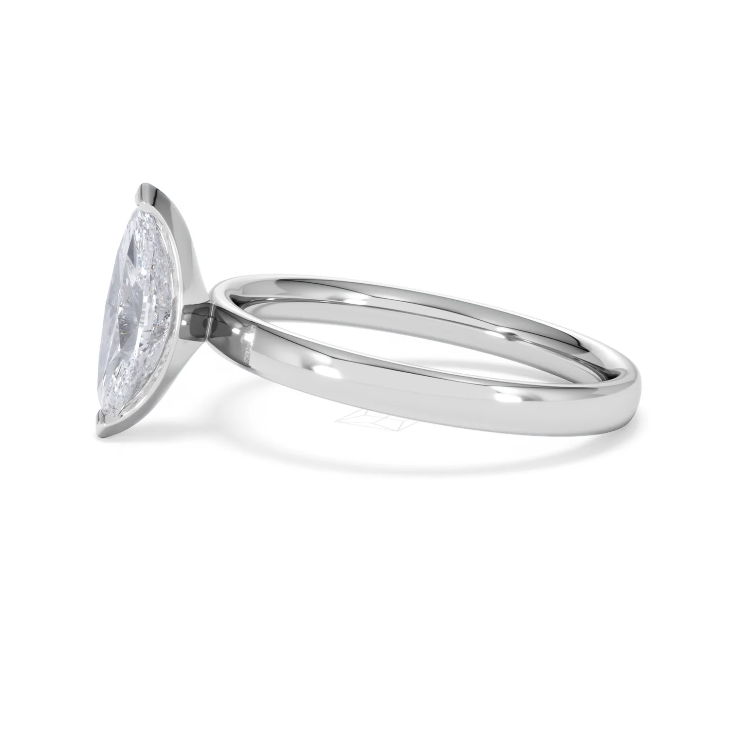 Origin 1.00ct Marquise Cut Lab Diamond Solitaire Engagement Ring in Platinum - Image 71