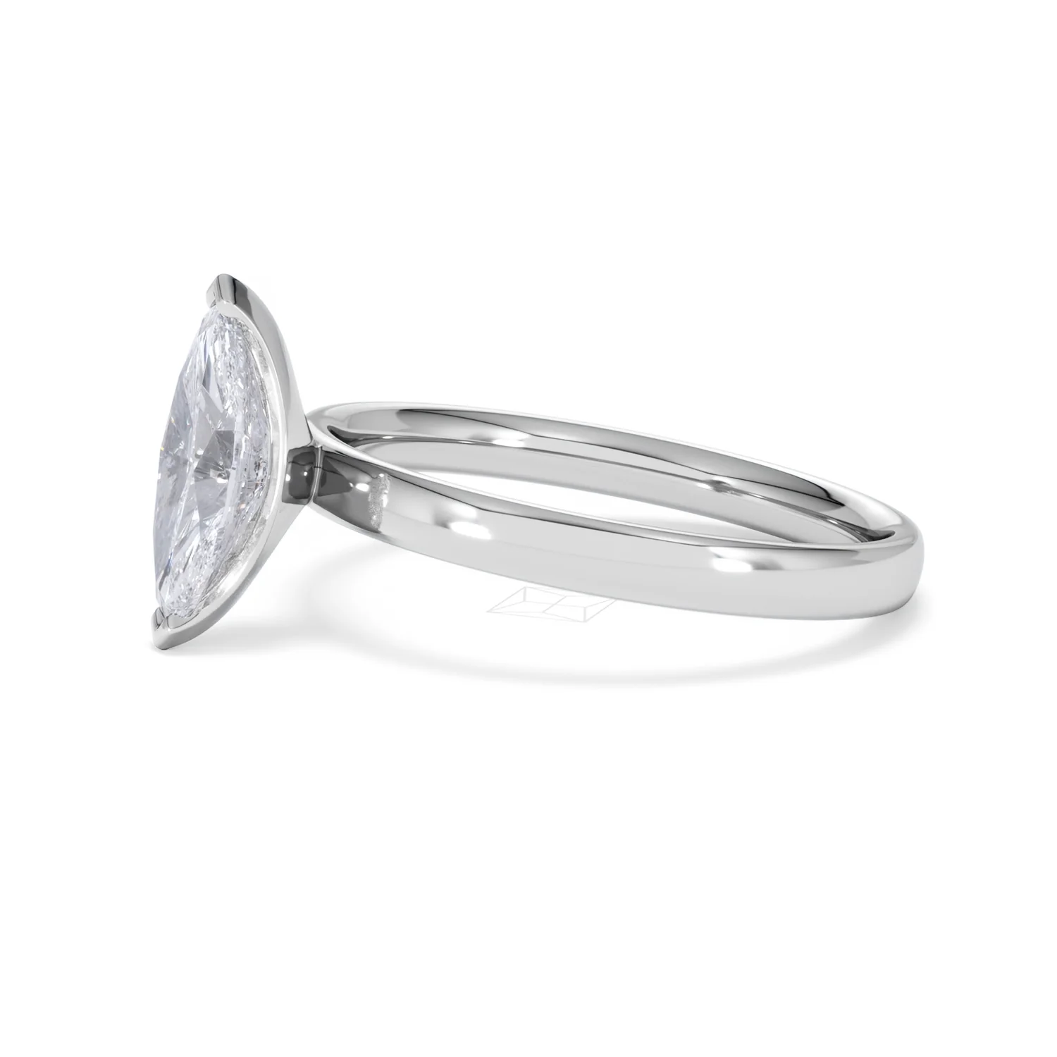 Origin 1.00ct Marquise Cut Lab Diamond Solitaire Engagement Ring in Platinum - Image 73