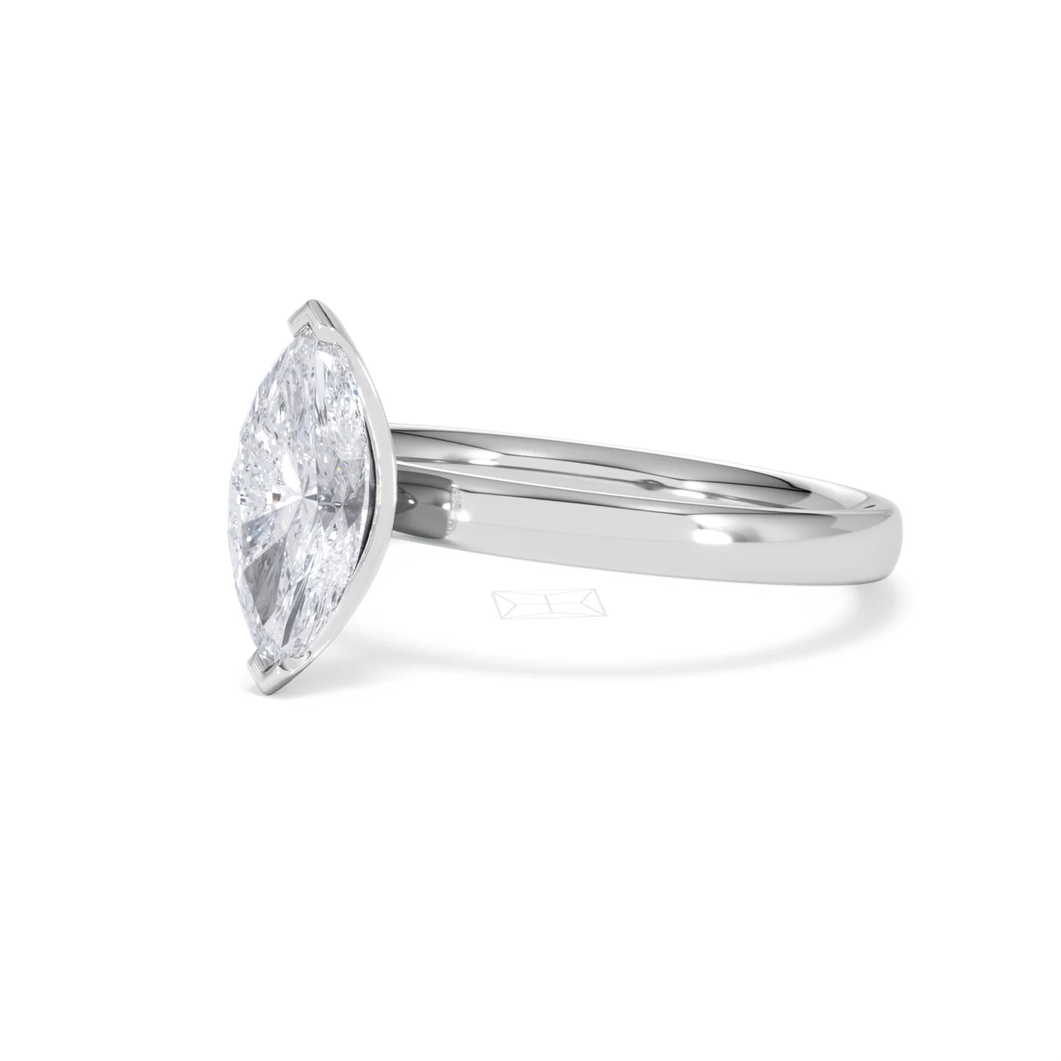 Origin 1.00ct Marquise Cut Lab Diamond Solitaire Engagement Ring in Platinum - Image 79
