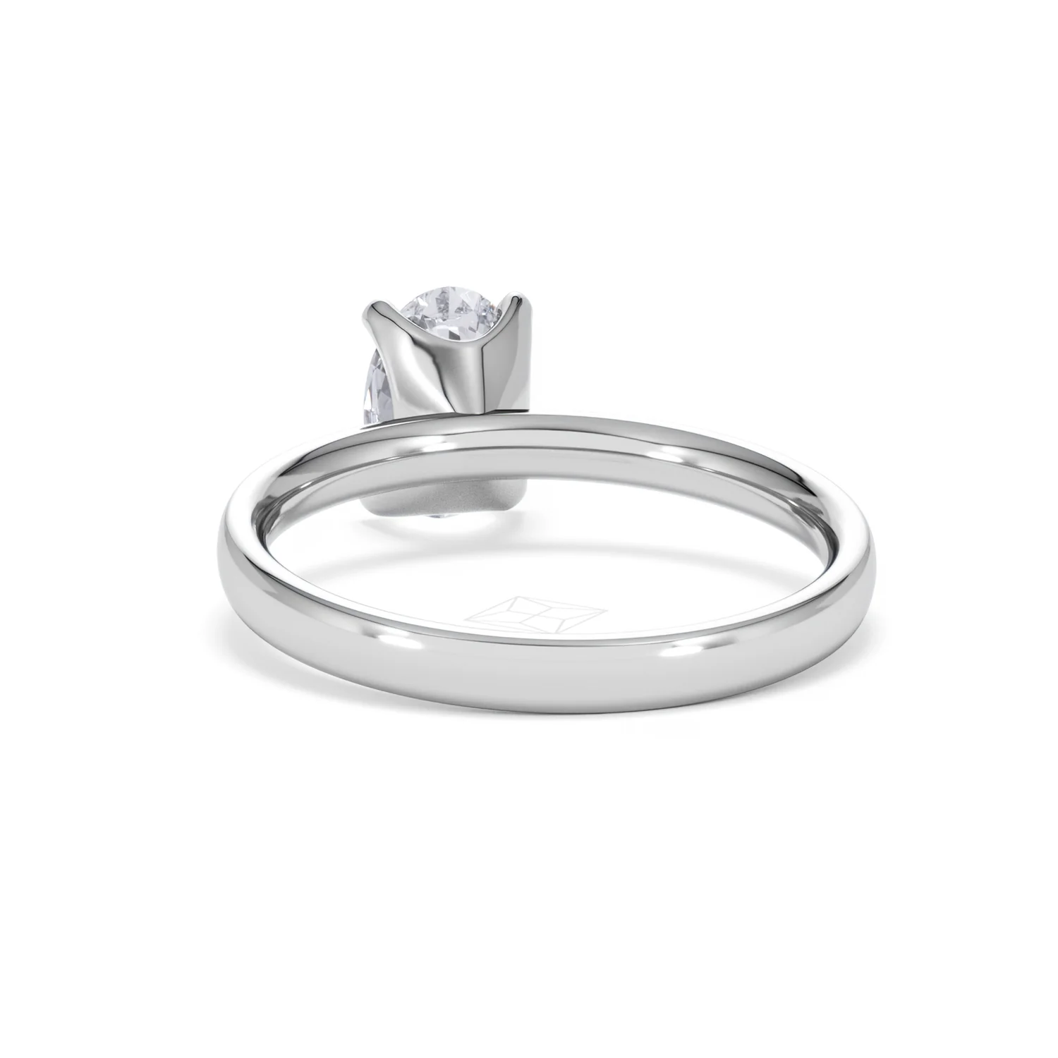Origin 1.00ct Oval Cut Lab Diamond Solitaire Engagement Ring in 18K White Gold - Image 51