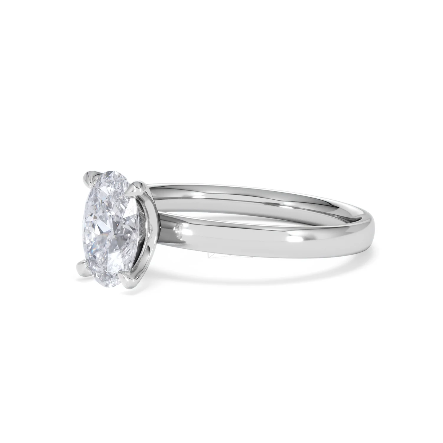 Origin 1.00ct Oval Cut Lab Diamond Solitaire Engagement Ring in 18K White Gold - Image 78
