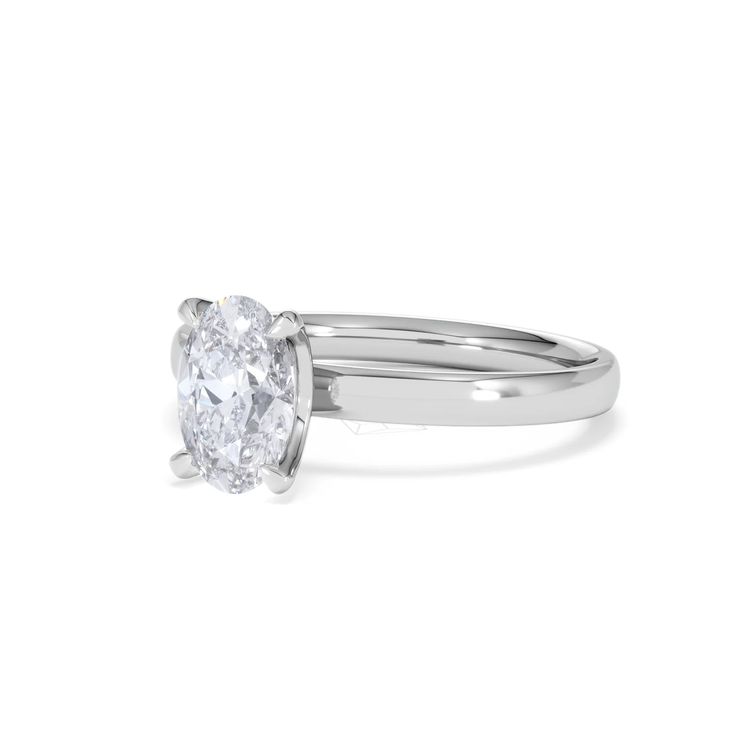Origin 1.00ct Oval Cut Lab Diamond Solitaire Engagement Ring in 18K White Gold - Image 81