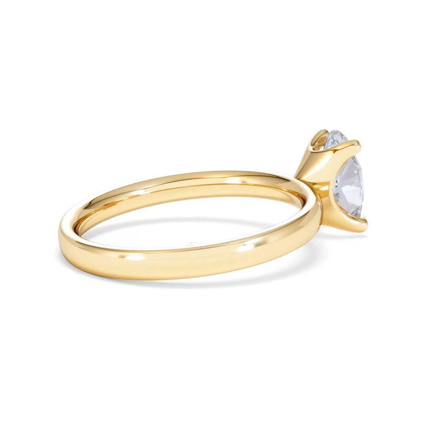 Origin 1.00ct Oval Cut Lab Diamond Solitaire Engagement Ring in 18K Yellow Gold - Image 34