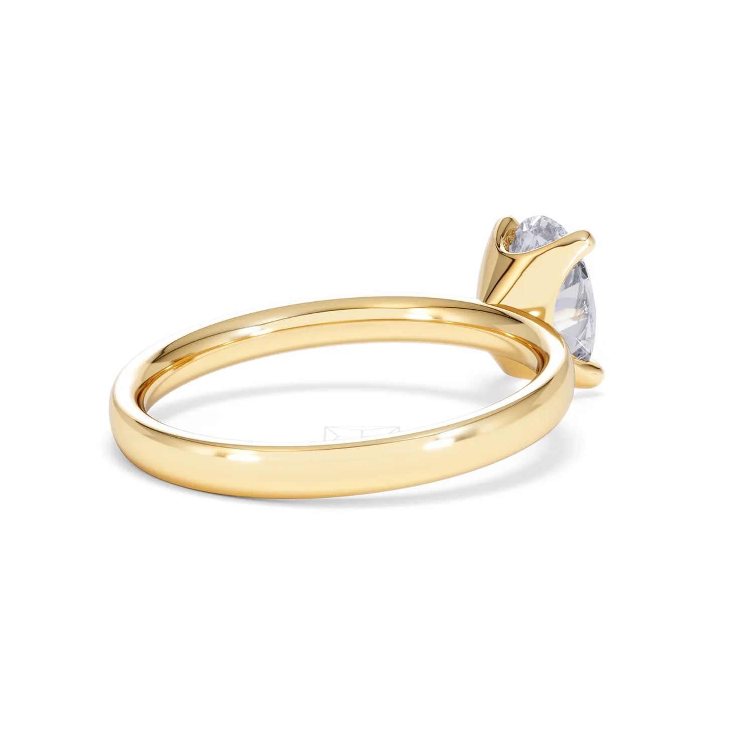 Origin 1.00ct Oval Cut Lab Diamond Solitaire Engagement Ring in 18K Yellow Gold - Image 38