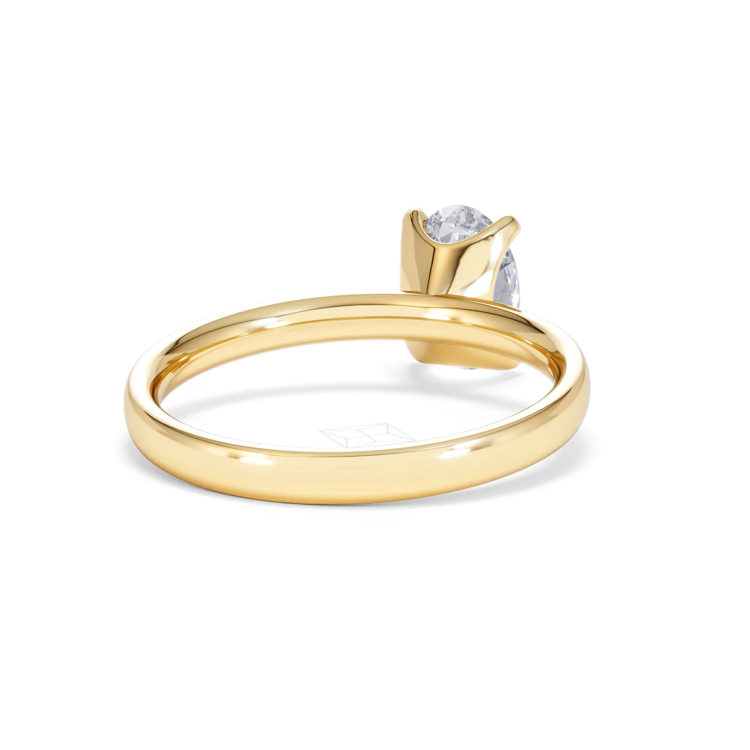 Origin 1.00ct Oval Cut Lab Diamond Solitaire Engagement Ring in 18K Yellow Gold - Image 43