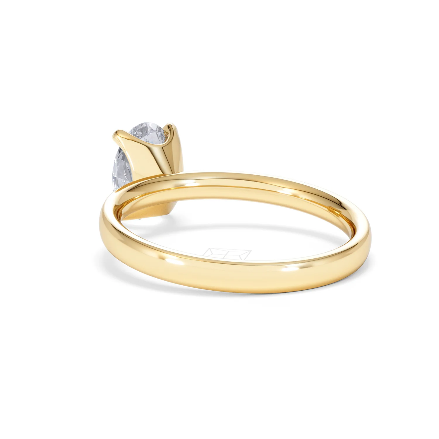 Origin 1.00ct Oval Cut Lab Diamond Solitaire Engagement Ring in 18K Yellow Gold - Image 55