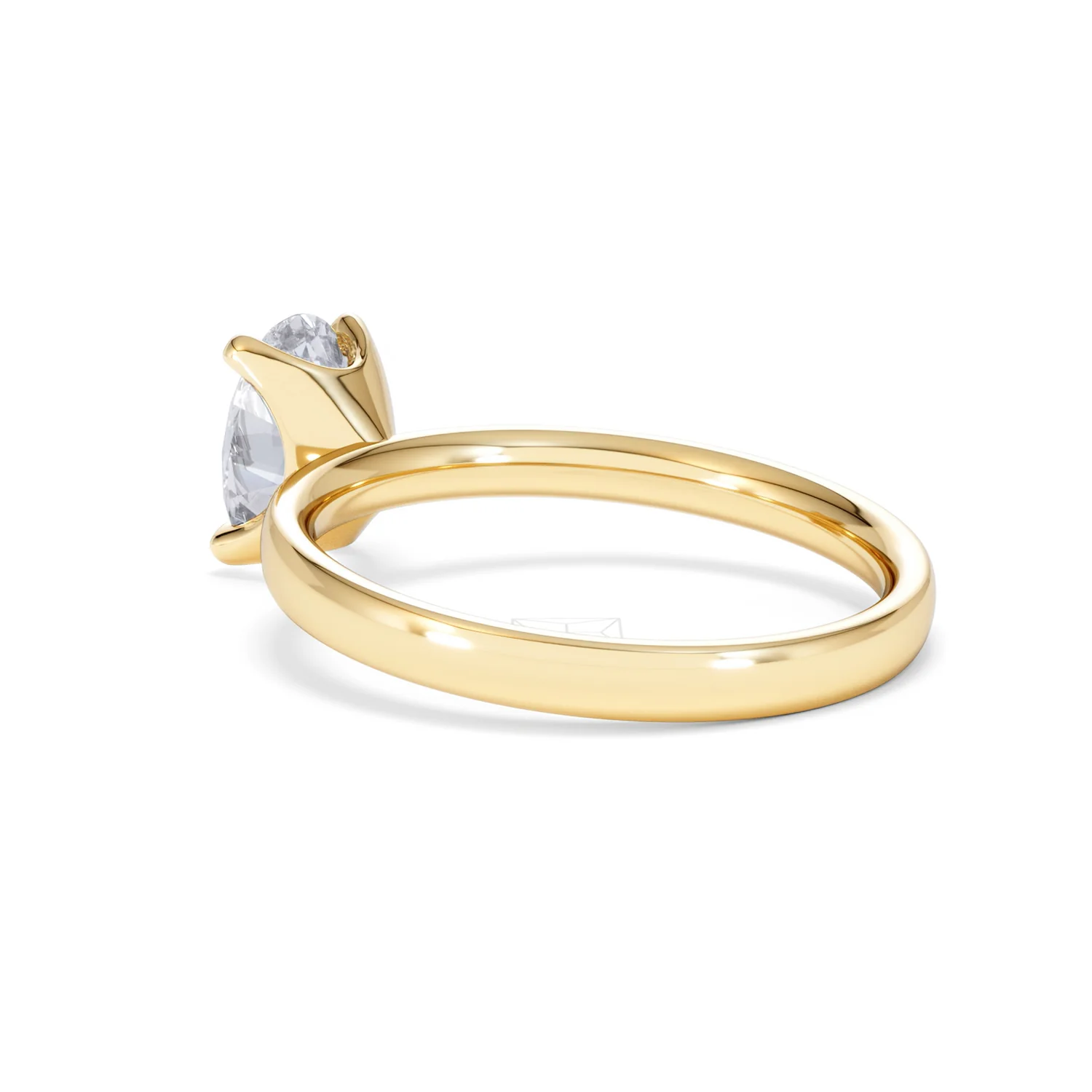 Origin 1.00ct Oval Cut Lab Diamond Solitaire Engagement Ring in 18K Yellow Gold - Image 58