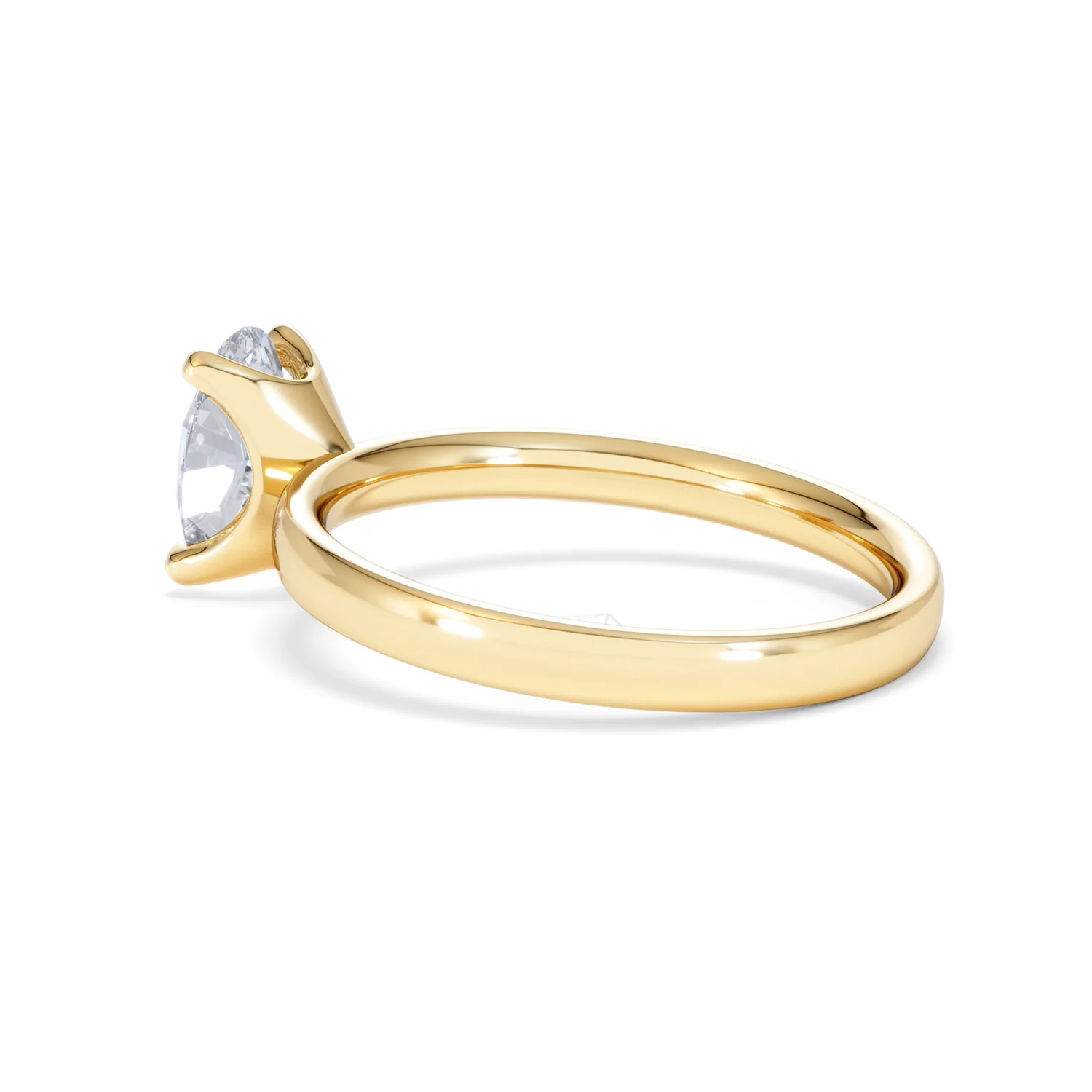 Origin 1.00ct Oval Cut Lab Diamond Solitaire Engagement Ring in 18K Yellow Gold - Image 61