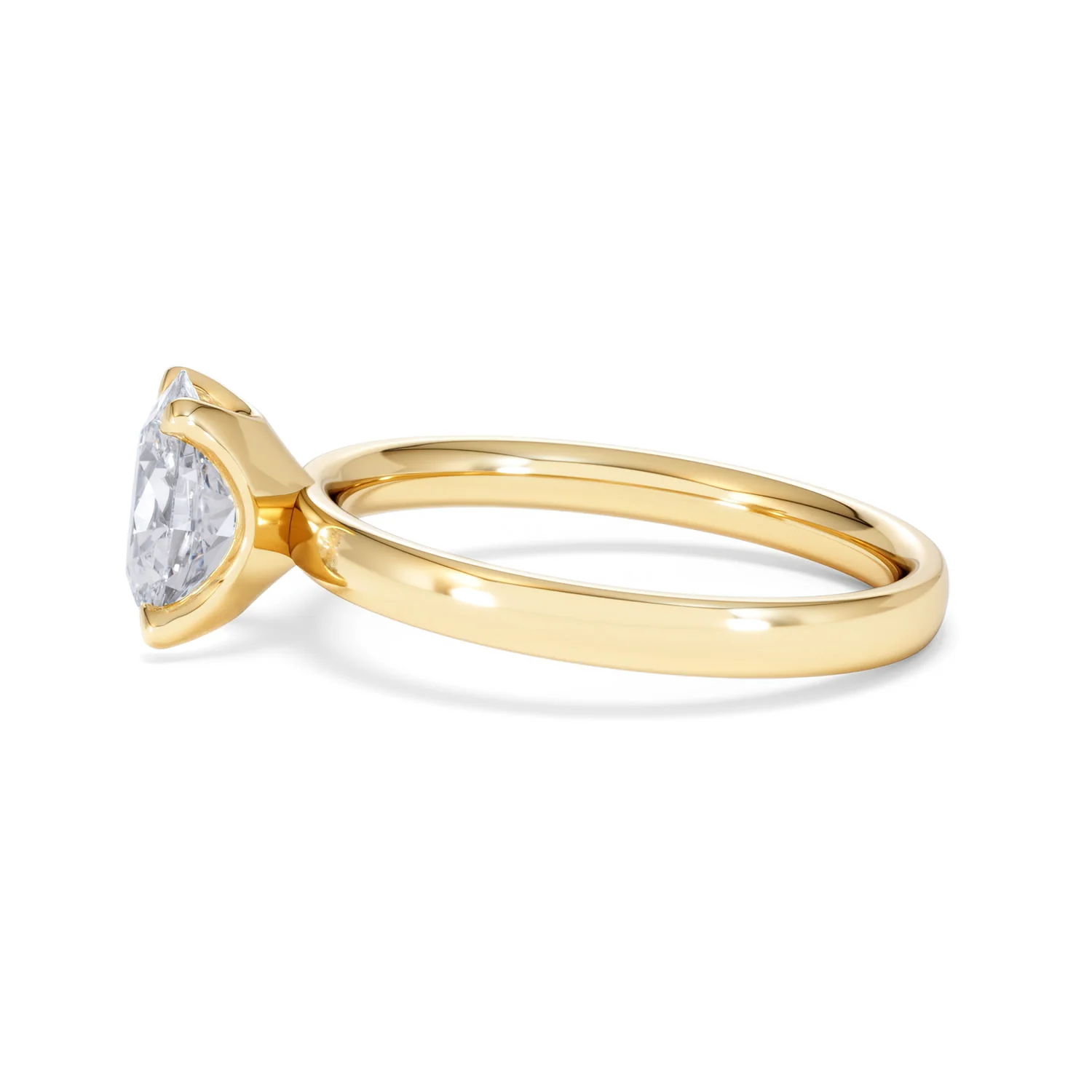 Origin 1.00ct Oval Cut Lab Diamond Solitaire Engagement Ring in 18K Yellow Gold - Image 69