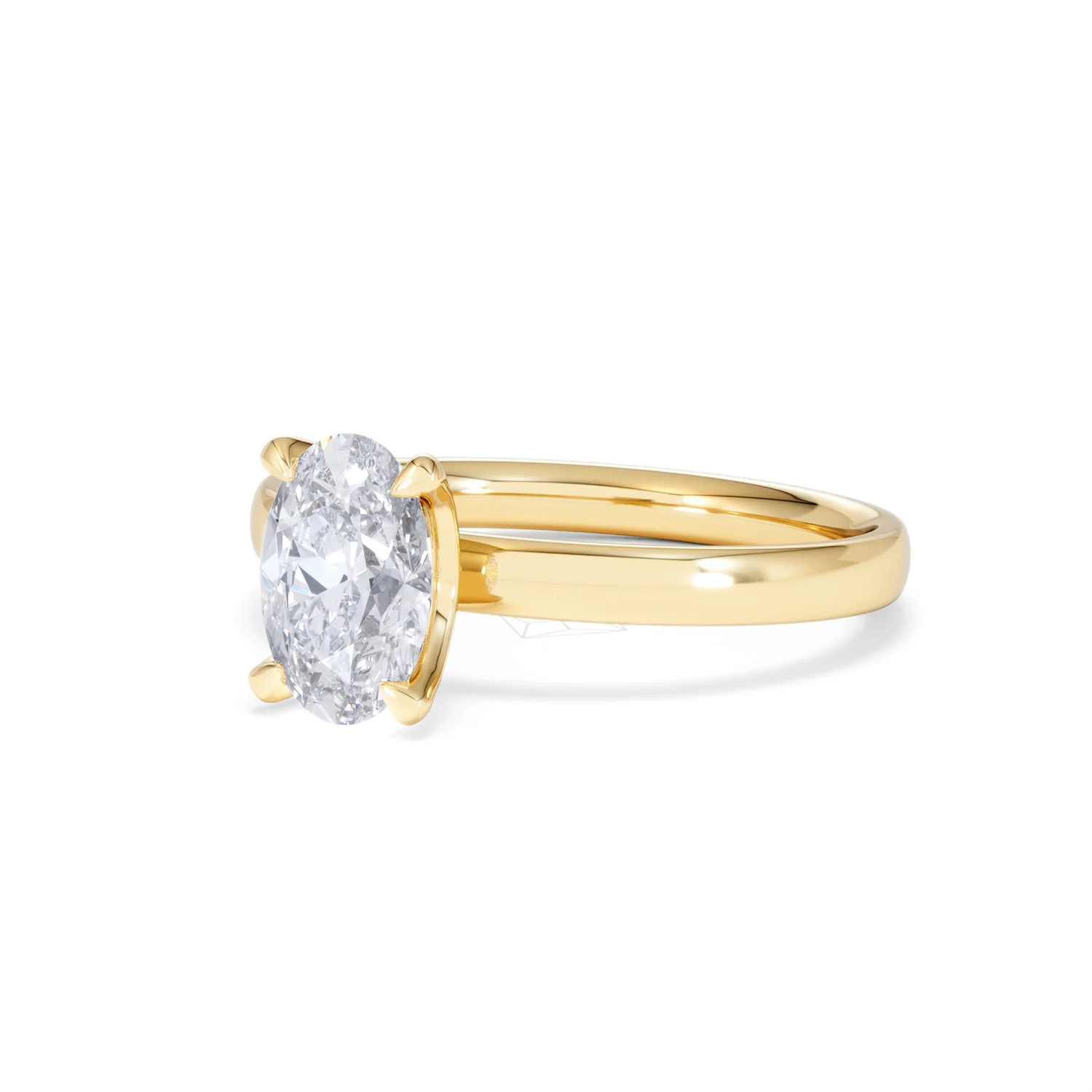 Origin 1.00ct Oval Cut Lab Diamond Solitaire Engagement Ring in 18K Yellow Gold - Image 81