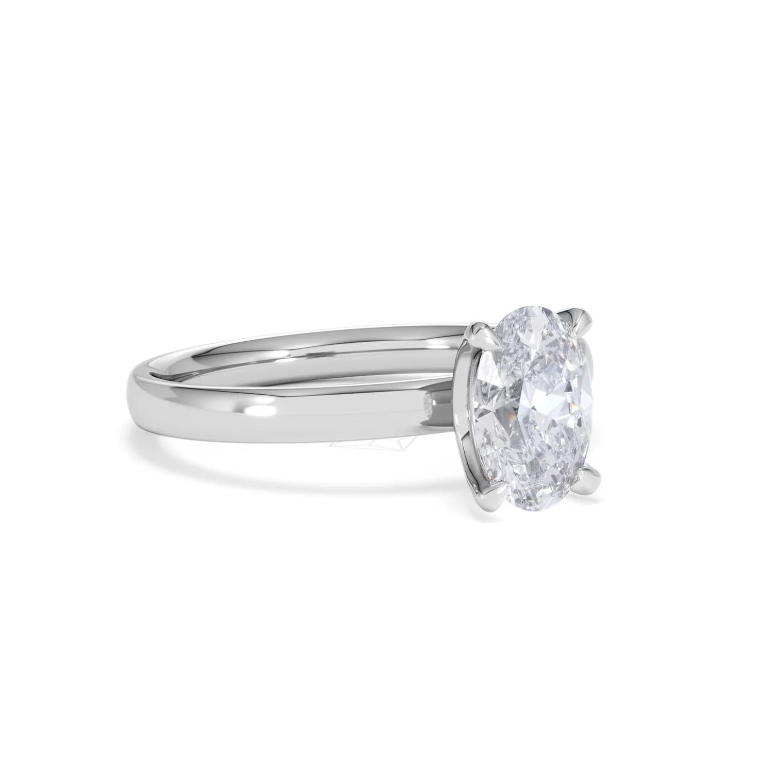 Origin 1.00ct Oval Cut Lab Diamond Solitaire Engagement Ring in Platinum - Image 15