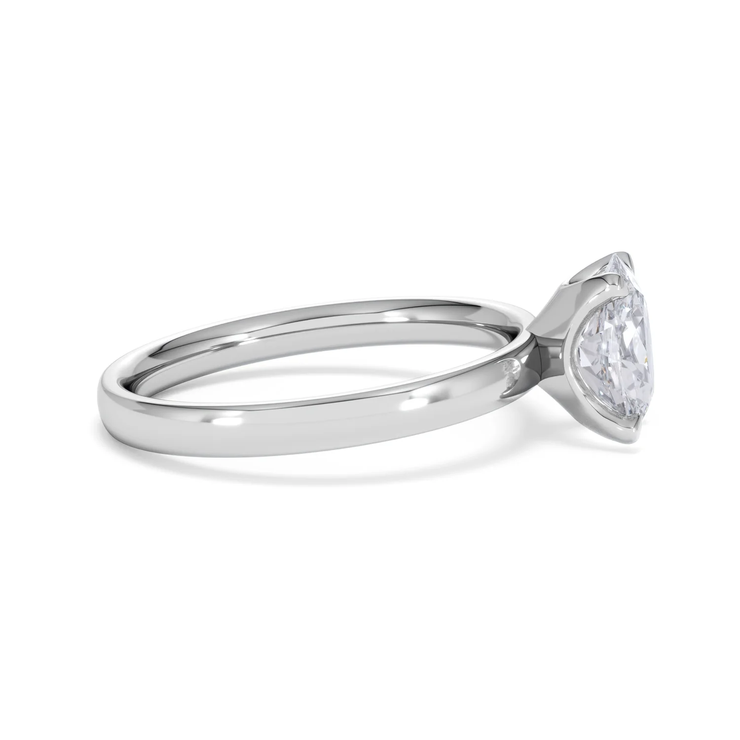 Origin 1.00ct Oval Cut Lab Diamond Solitaire Engagement Ring in Platinum - Image 26