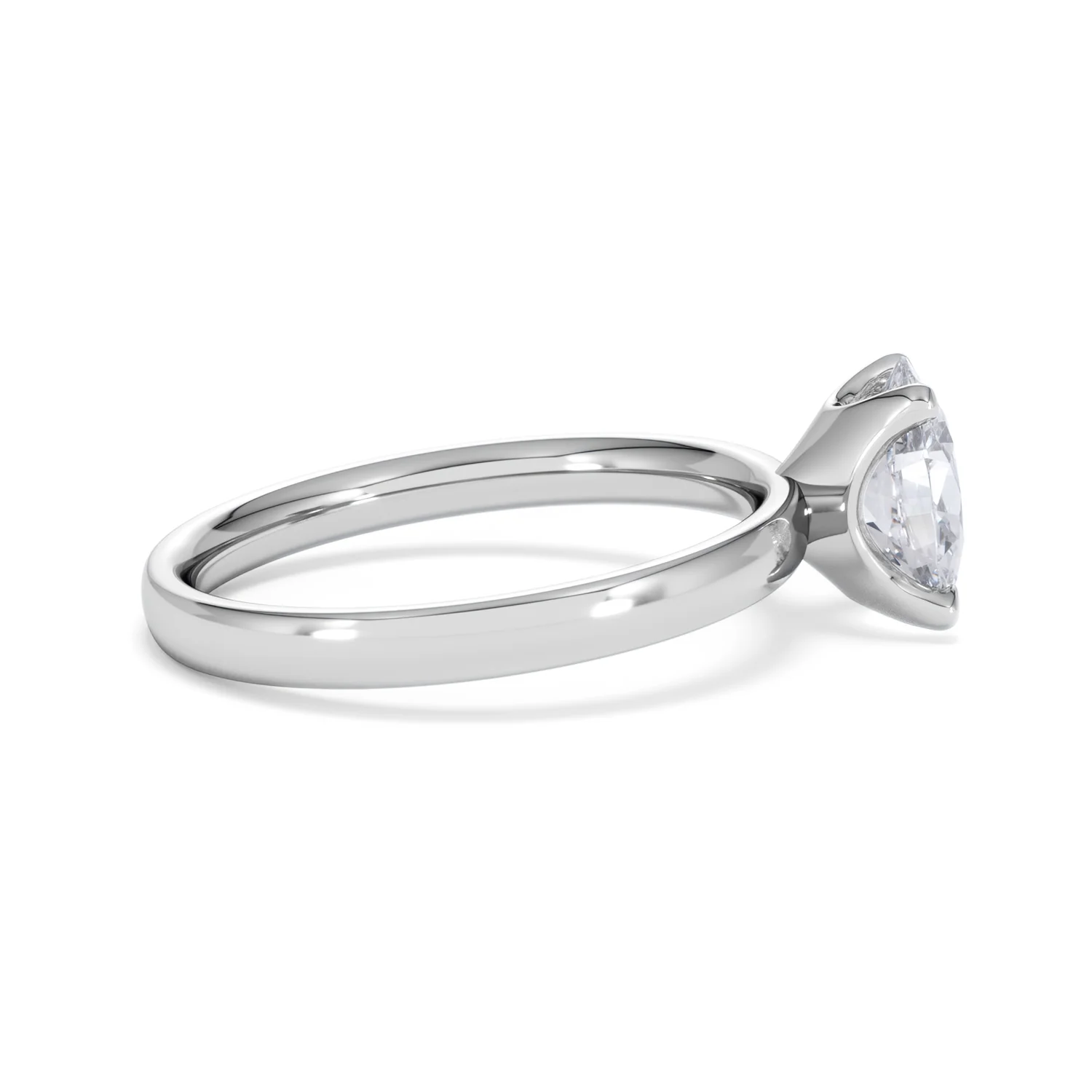 Origin 1.00ct Oval Cut Lab Diamond Solitaire Engagement Ring in Platinum - Image 29