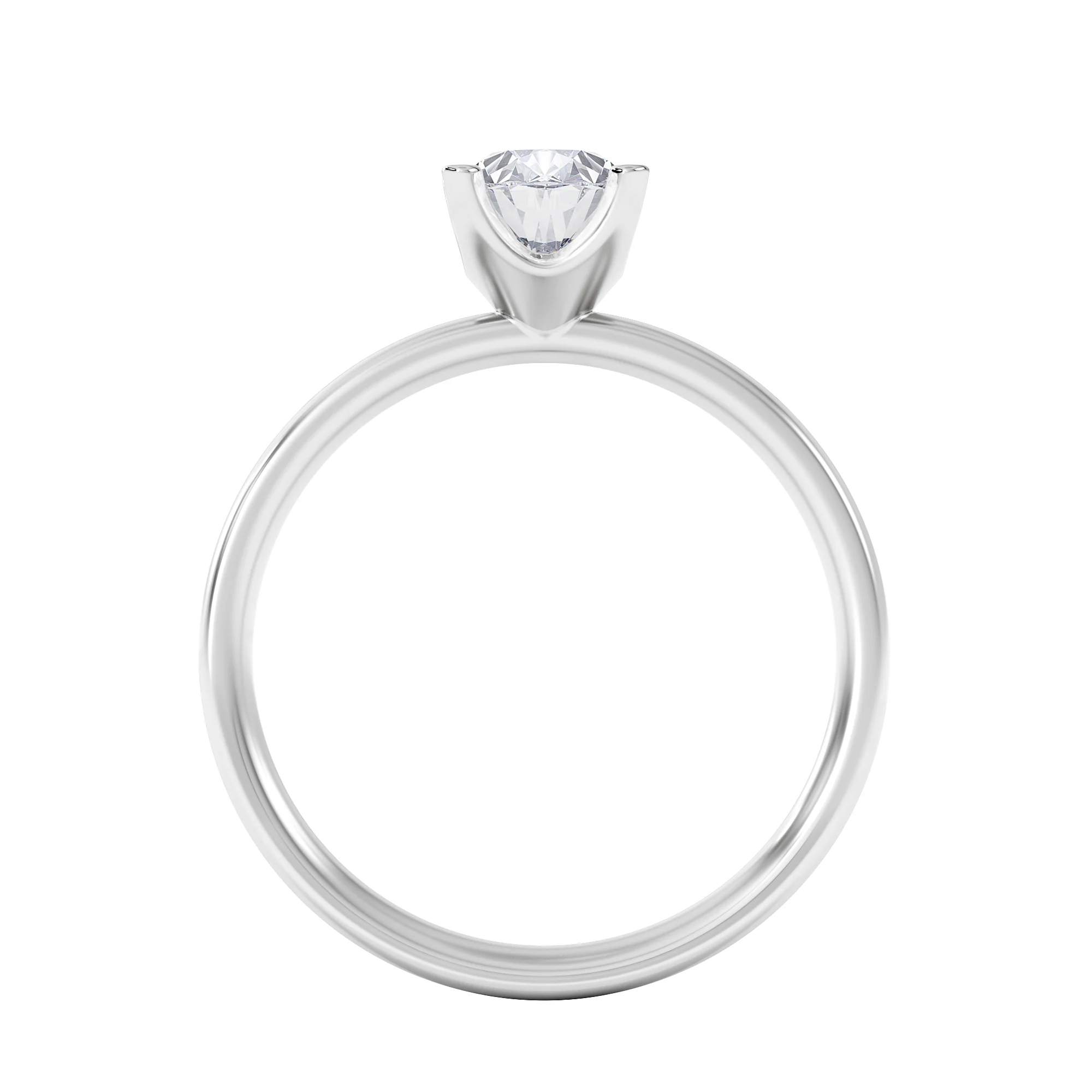 Origin 1.00ct Oval Cut Lab Diamond Solitaire Engagement Ring in Platinum - Image 3