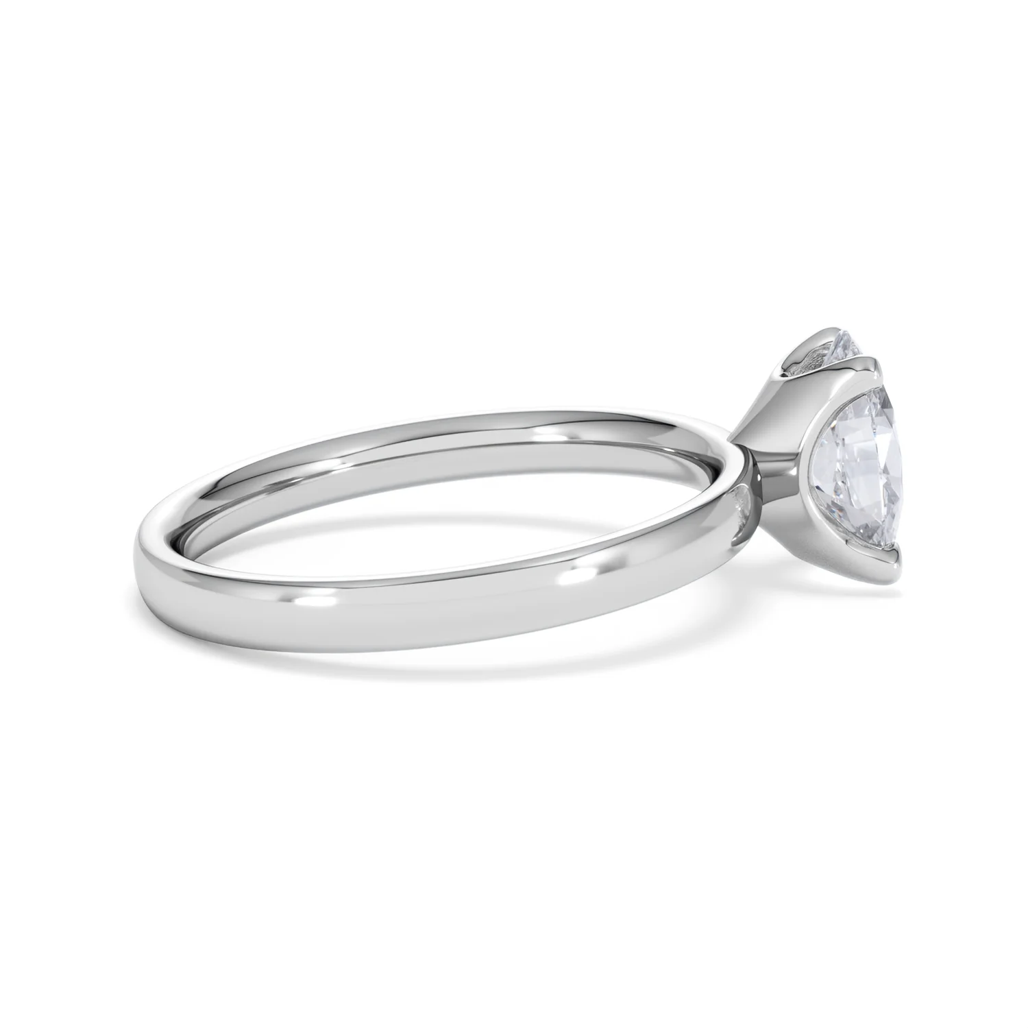 Origin 1.00ct Oval Cut Lab Diamond Solitaire Engagement Ring in Platinum - Image 30