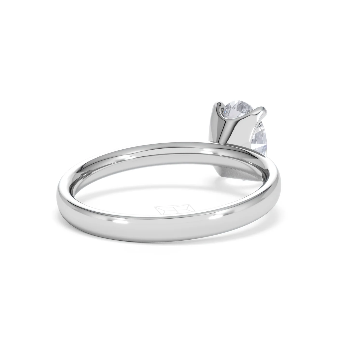 Origin 1.00ct Oval Cut Lab Diamond Solitaire Engagement Ring in Platinum - Image 41
