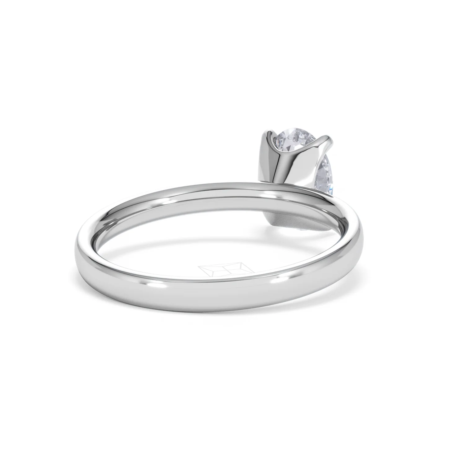 Origin 1.00ct Oval Cut Lab Diamond Solitaire Engagement Ring in Platinum - Image 42