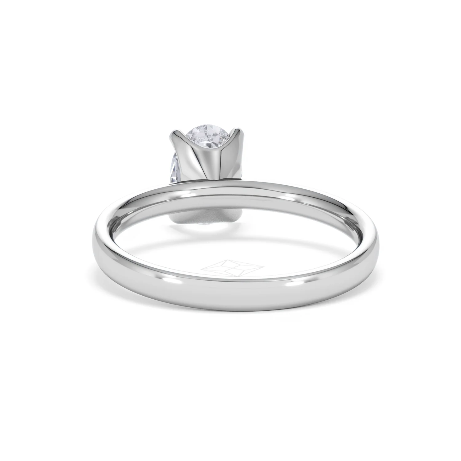 Origin 1.00ct Oval Cut Lab Diamond Solitaire Engagement Ring in Platinum - Image 50