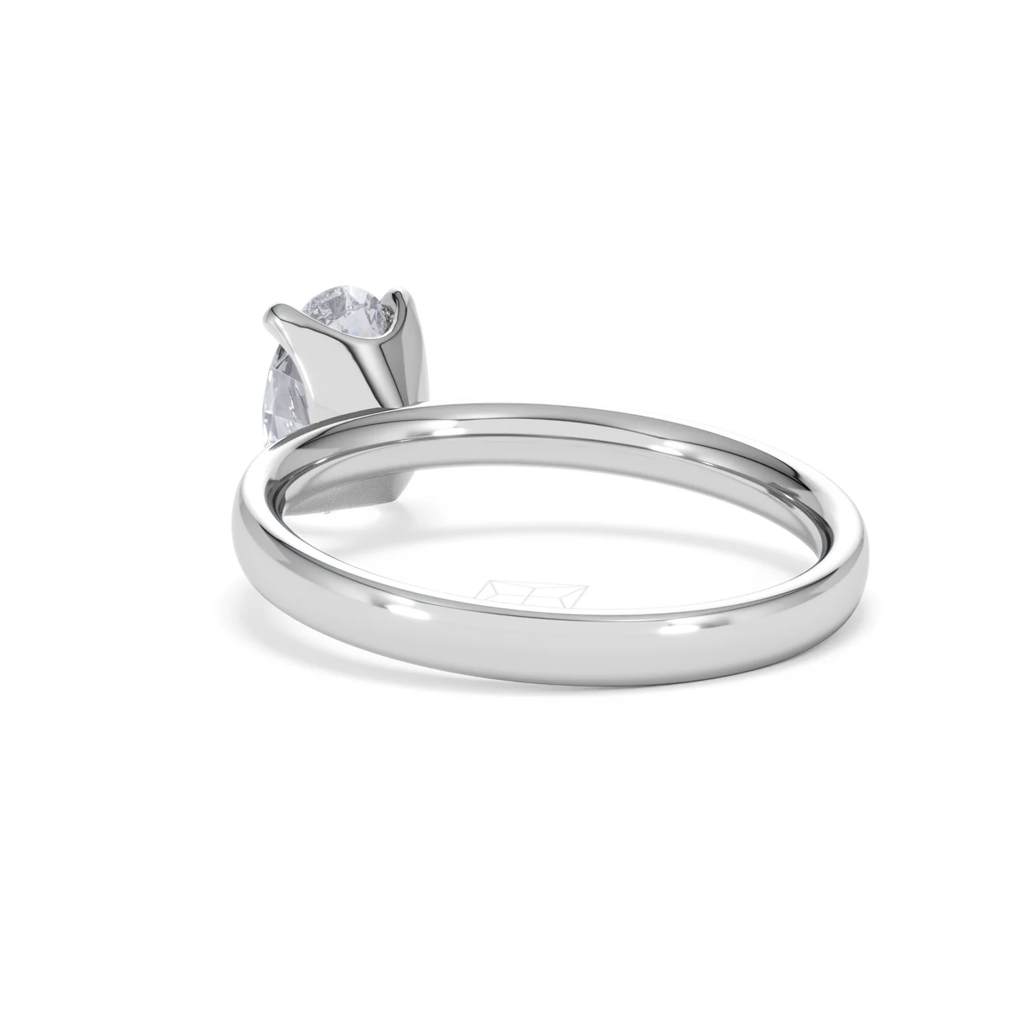 Origin 1.00ct Oval Cut Lab Diamond Solitaire Engagement Ring in Platinum - Image 55