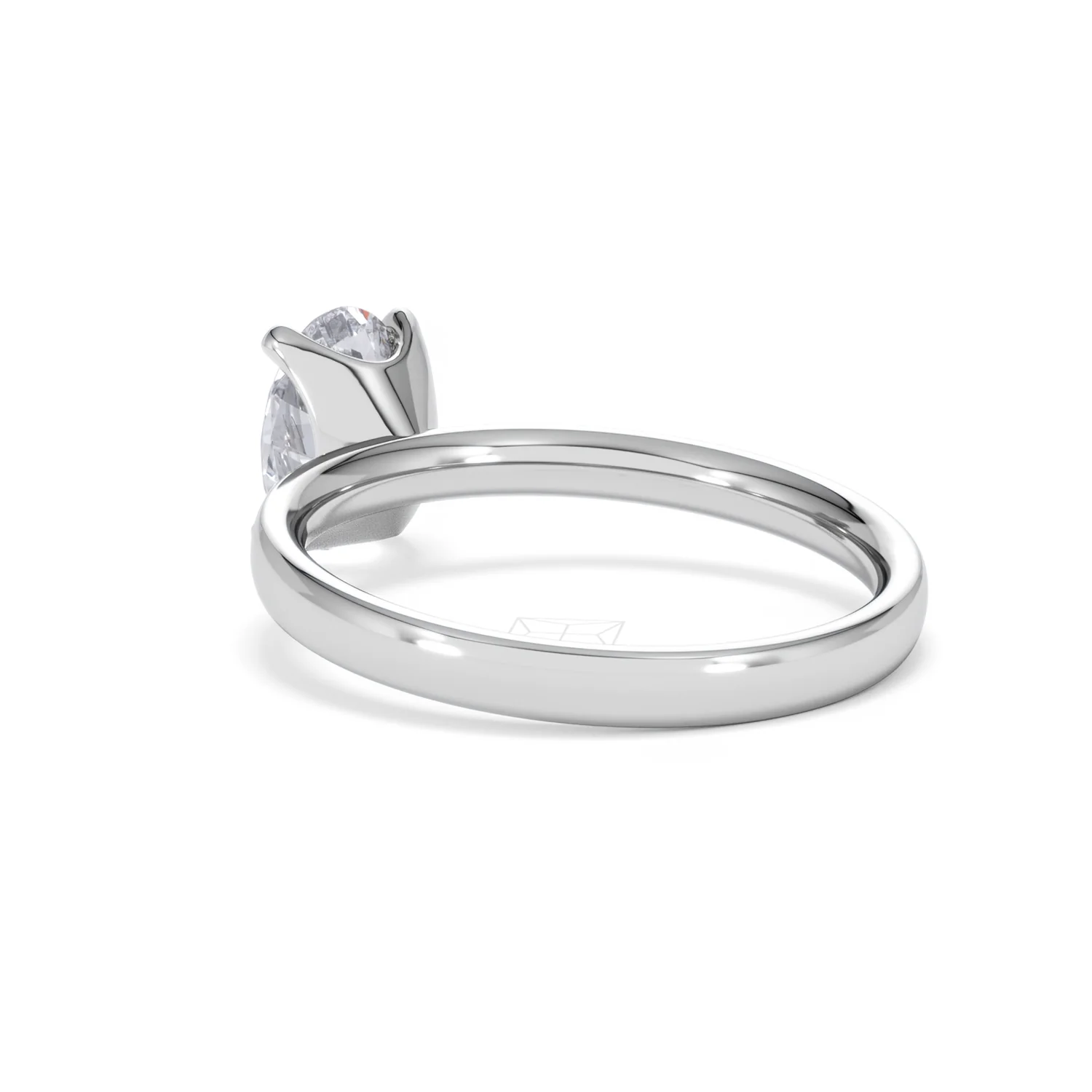 Origin 1.00ct Oval Cut Lab Diamond Solitaire Engagement Ring in Platinum - Image 56
