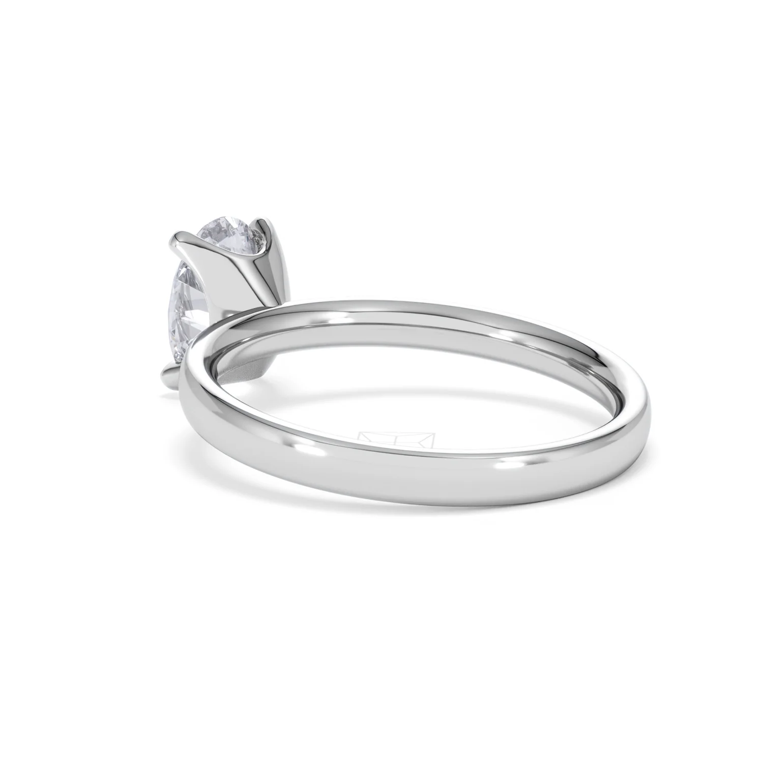 Origin 1.00ct Oval Cut Lab Diamond Solitaire Engagement Ring in Platinum - Image 57