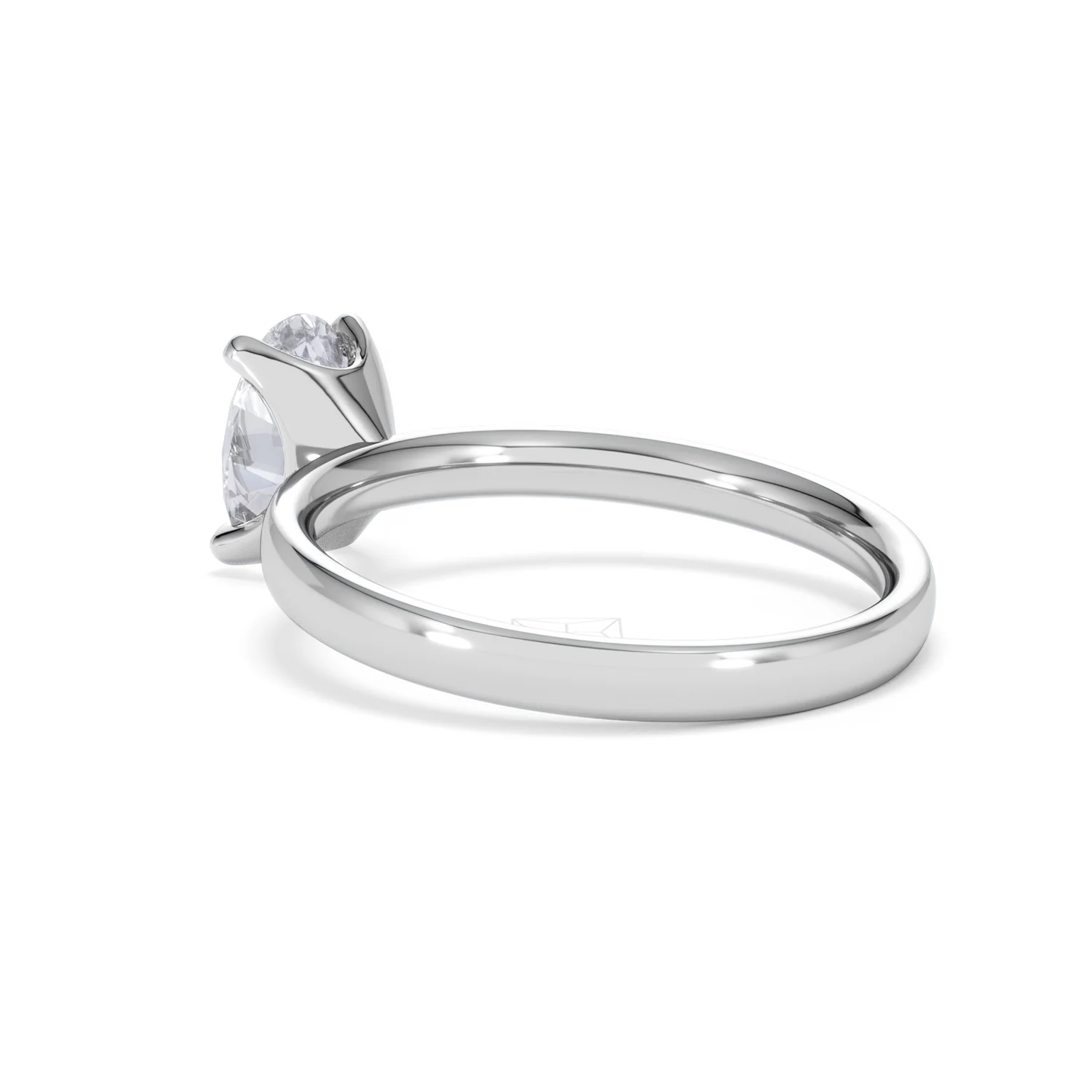 Origin 1.00ct Oval Cut Lab Diamond Solitaire Engagement Ring in Platinum - Image 58