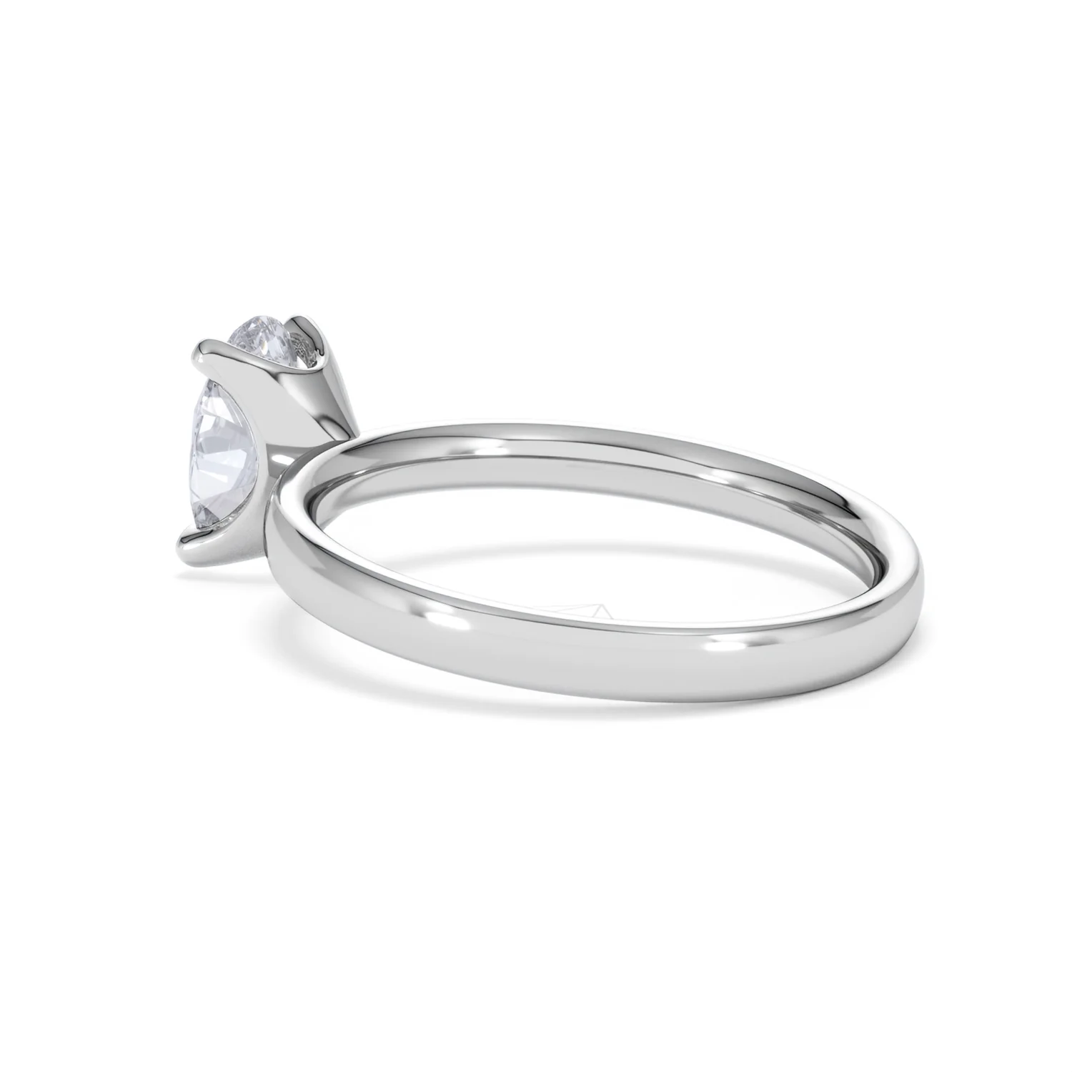 Origin 1.00ct Oval Cut Lab Diamond Solitaire Engagement Ring in Platinum - Image 60