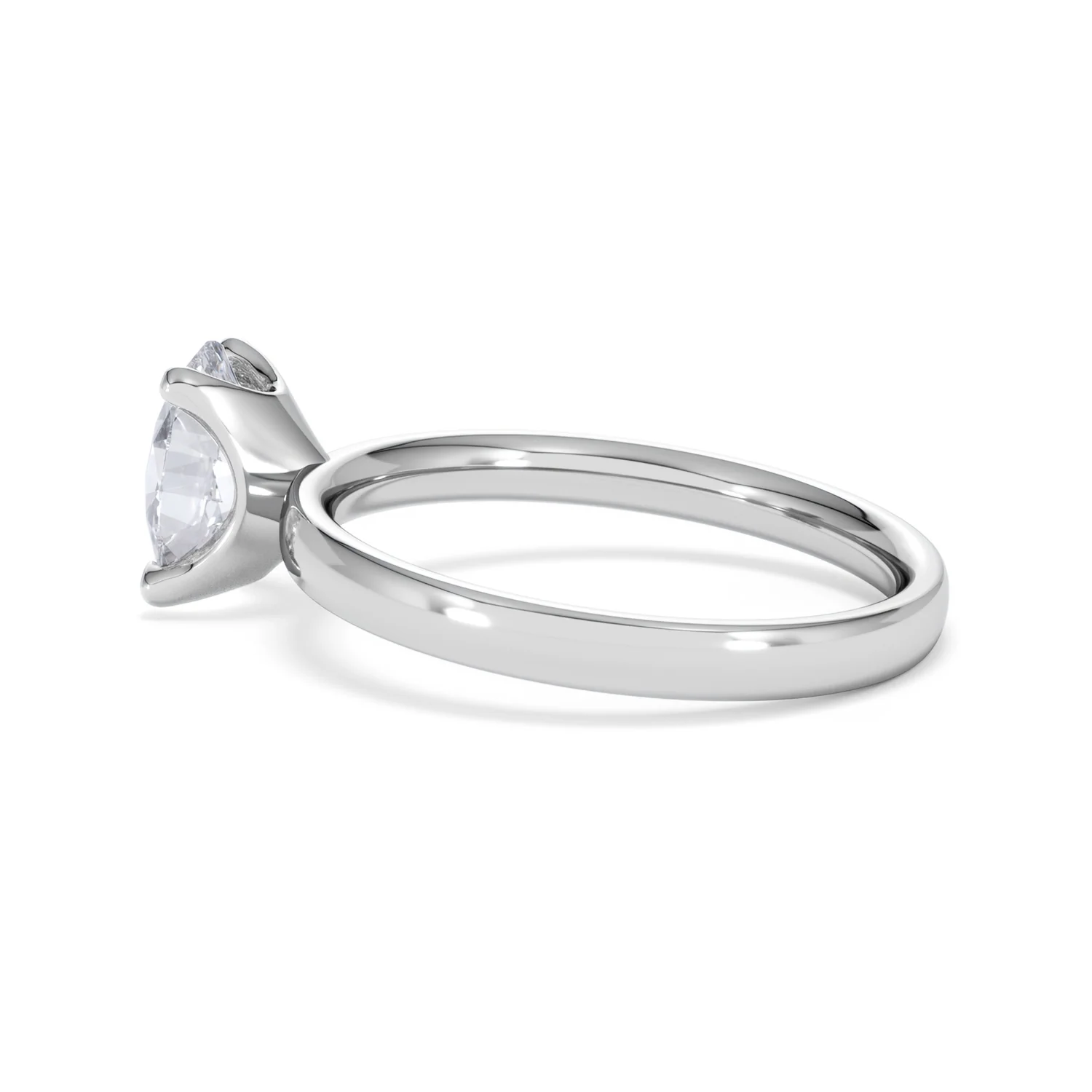 Origin 1.00ct Oval Cut Lab Diamond Solitaire Engagement Ring in Platinum - Image 64