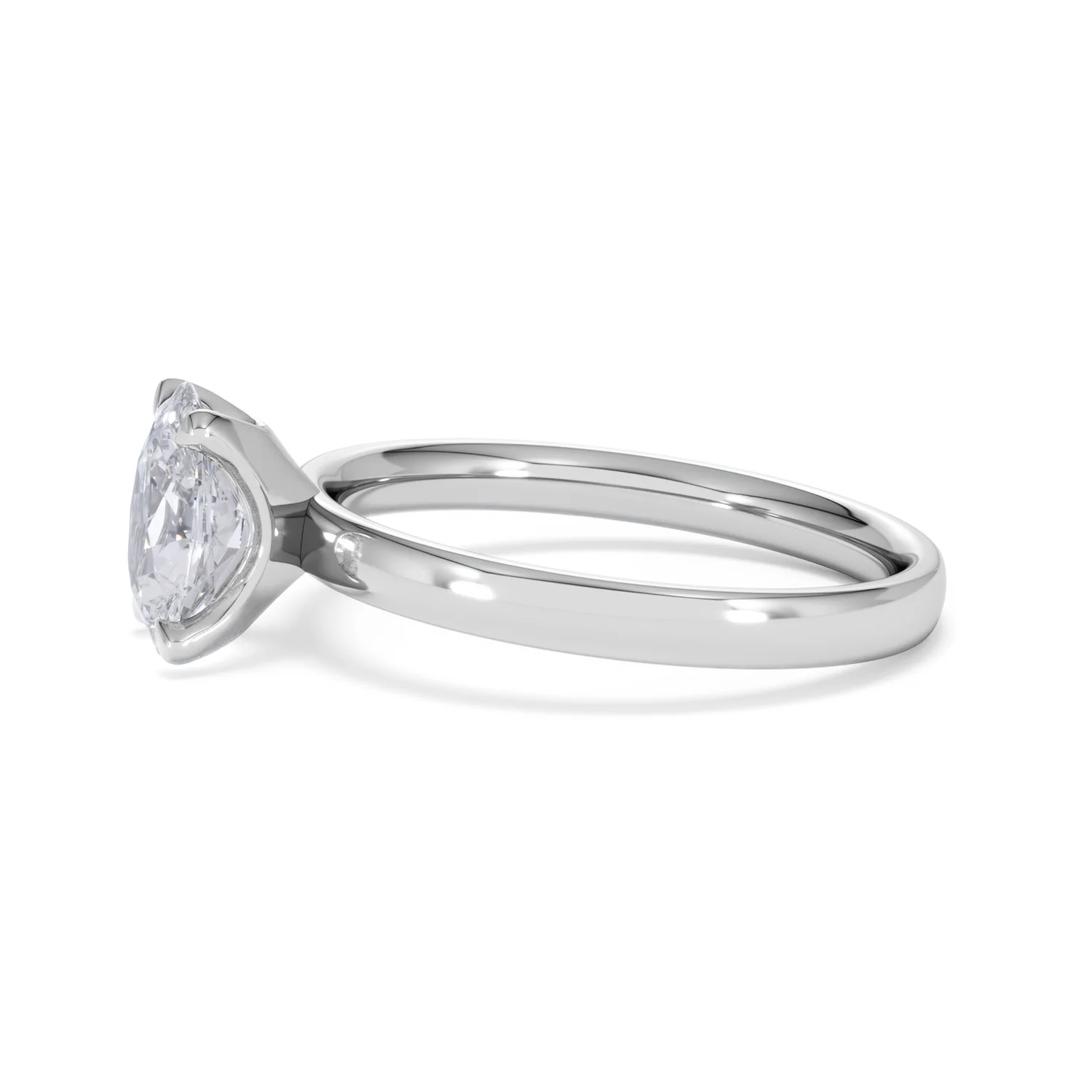 Origin 1.00ct Oval Cut Lab Diamond Solitaire Engagement Ring in Platinum - Image 71