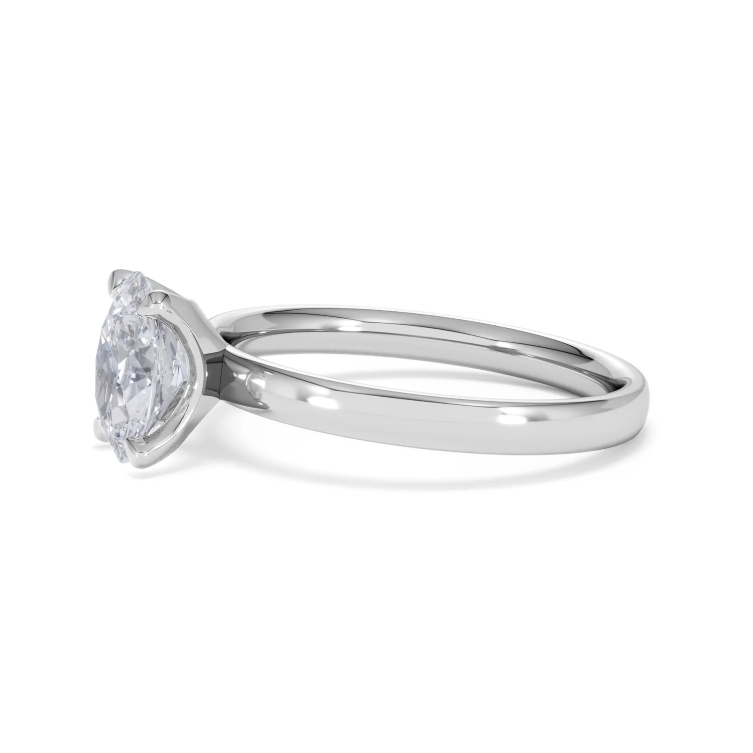 Origin 1.00ct Oval Cut Lab Diamond Solitaire Engagement Ring in Platinum - Image 73