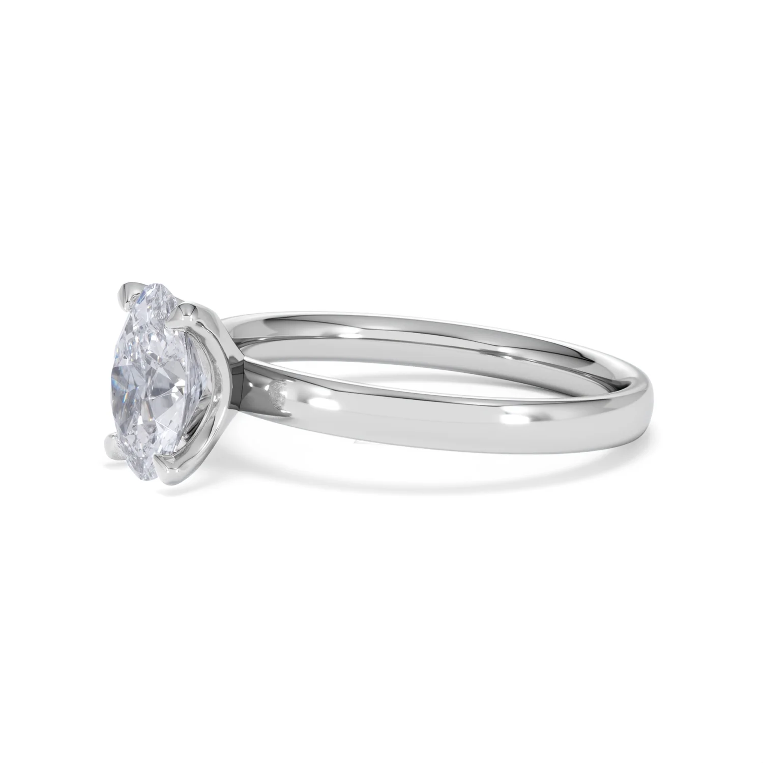 Origin 1.00ct Oval Cut Lab Diamond Solitaire Engagement Ring in Platinum - Image 75