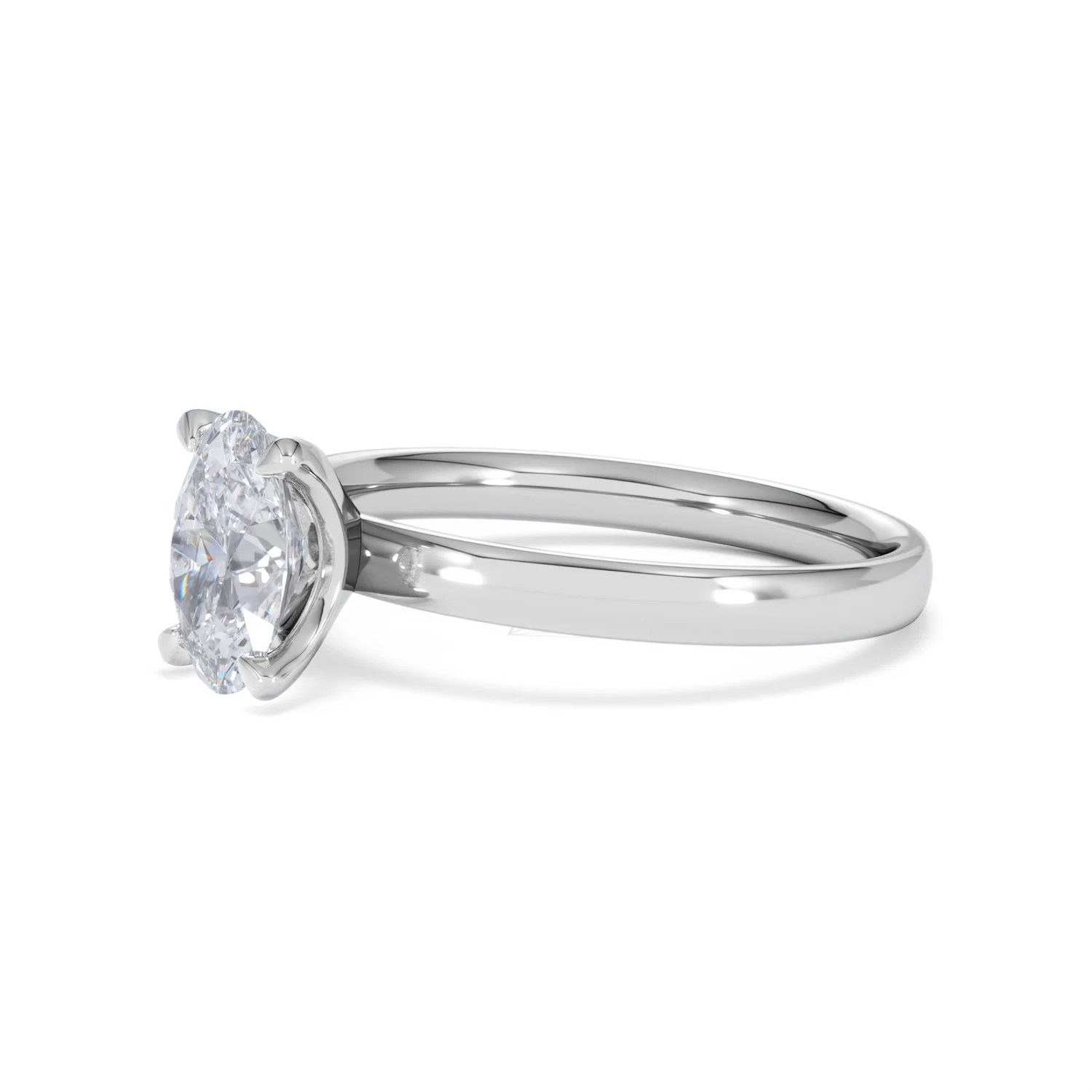 Origin 1.00ct Oval Cut Lab Diamond Solitaire Engagement Ring in Platinum - Image 76