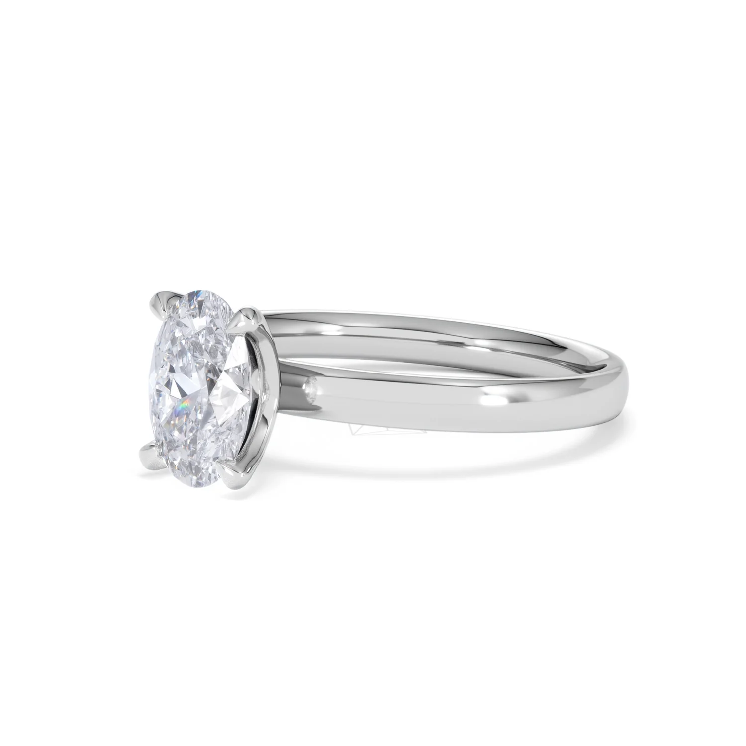 Origin 1.00ct Oval Cut Lab Diamond Solitaire Engagement Ring in Platinum - Image 79