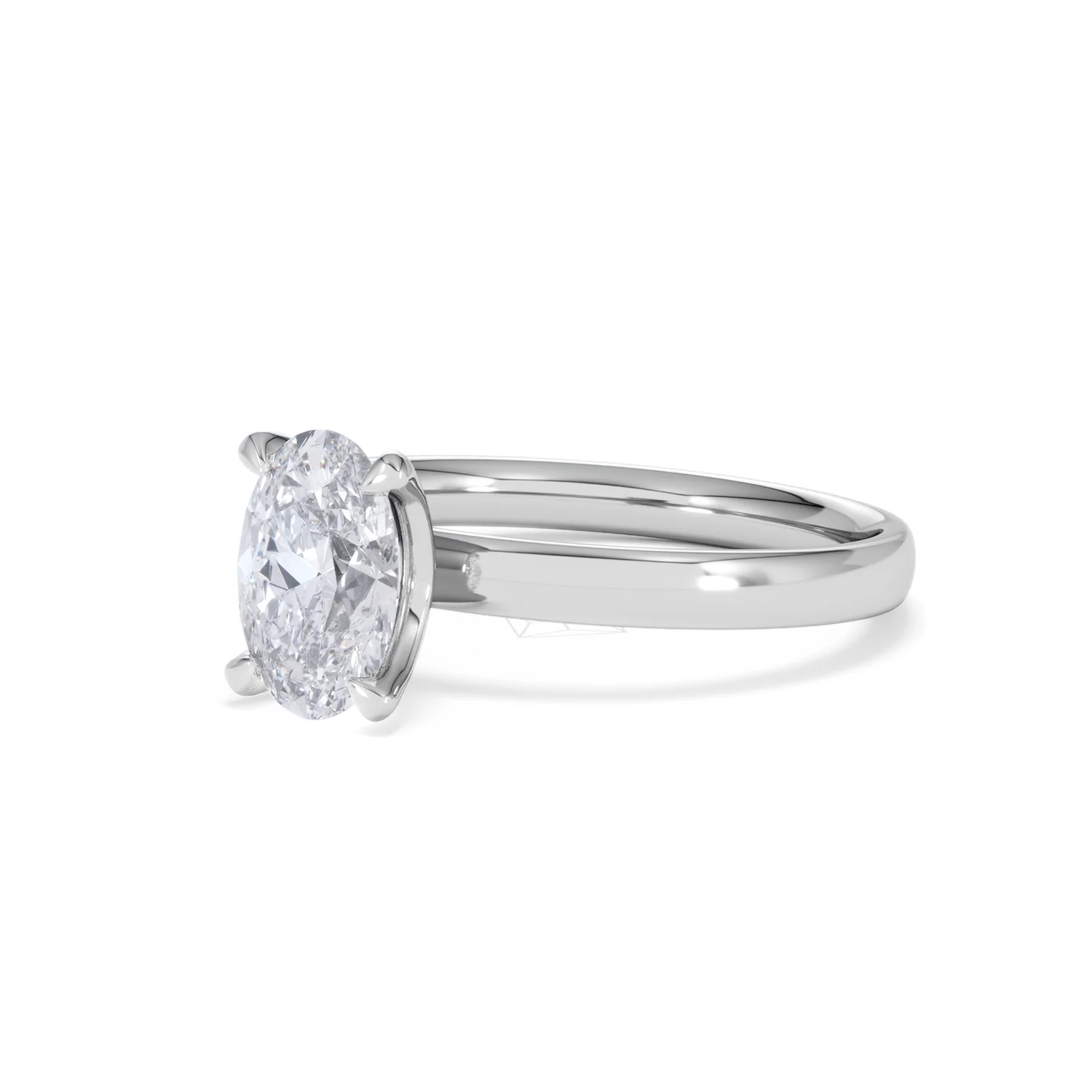 Origin 1.00ct Oval Cut Lab Diamond Solitaire Engagement Ring in Platinum - Image 80