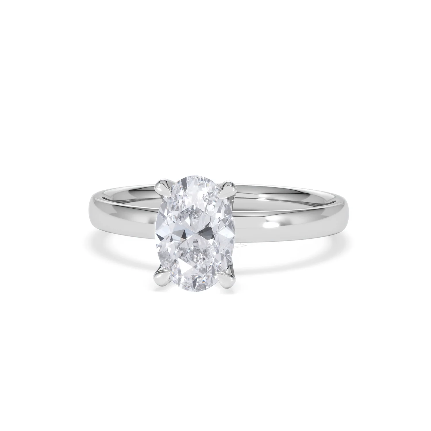 Origin 1.00ct Oval Cut Lab Diamond Solitaire Engagement Ring in Platinum - Image 86
