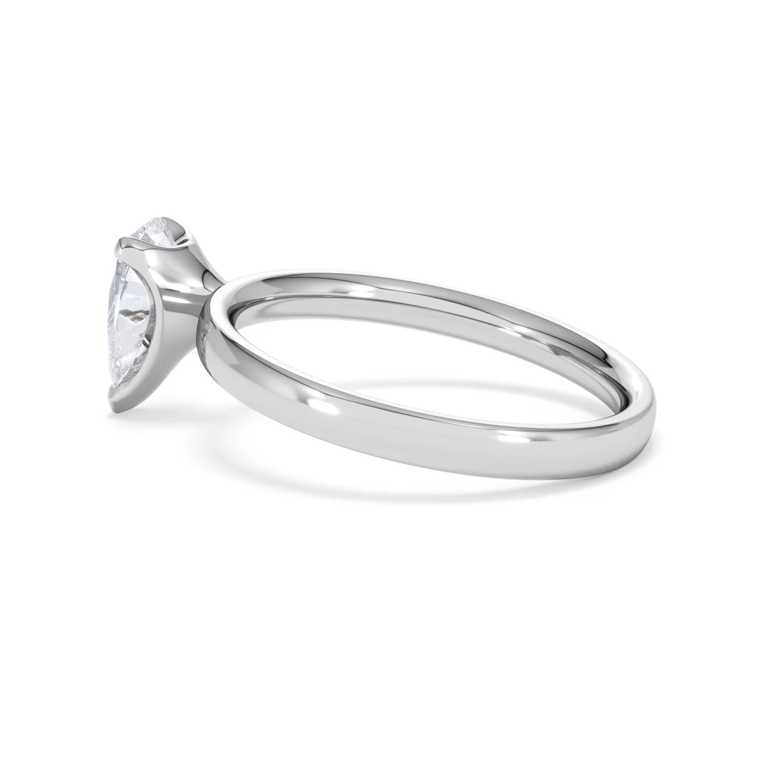 Origin 1.00ct Pear Cut Lab Diamond Solitaire Engagement Ring in 18K White Gold - Image 63