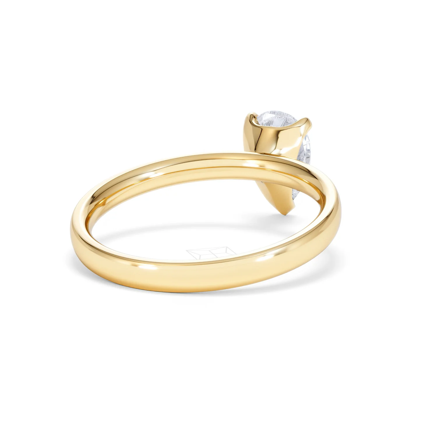 Origin 1.00ct Pear Cut Lab Diamond Solitaire Engagement Ring in 18K Yellow Gold - Image 42