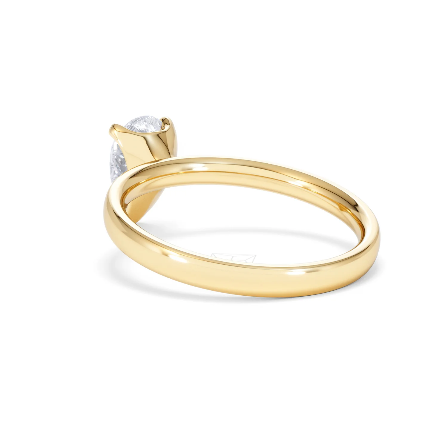 Origin 1.00ct Pear Cut Lab Diamond Solitaire Engagement Ring in 18K Yellow Gold - Image 56