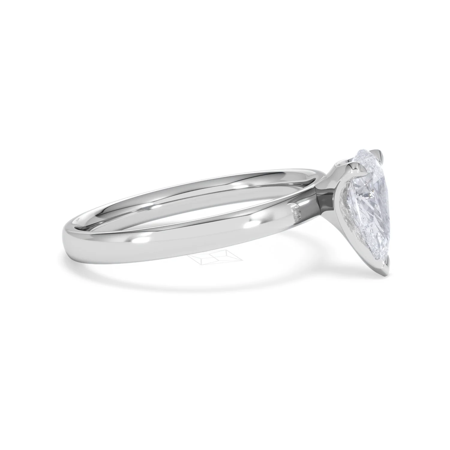 Origin 1.00ct Pear Cut Lab Diamond Solitaire Engagement Ring in Platinum - Image 22